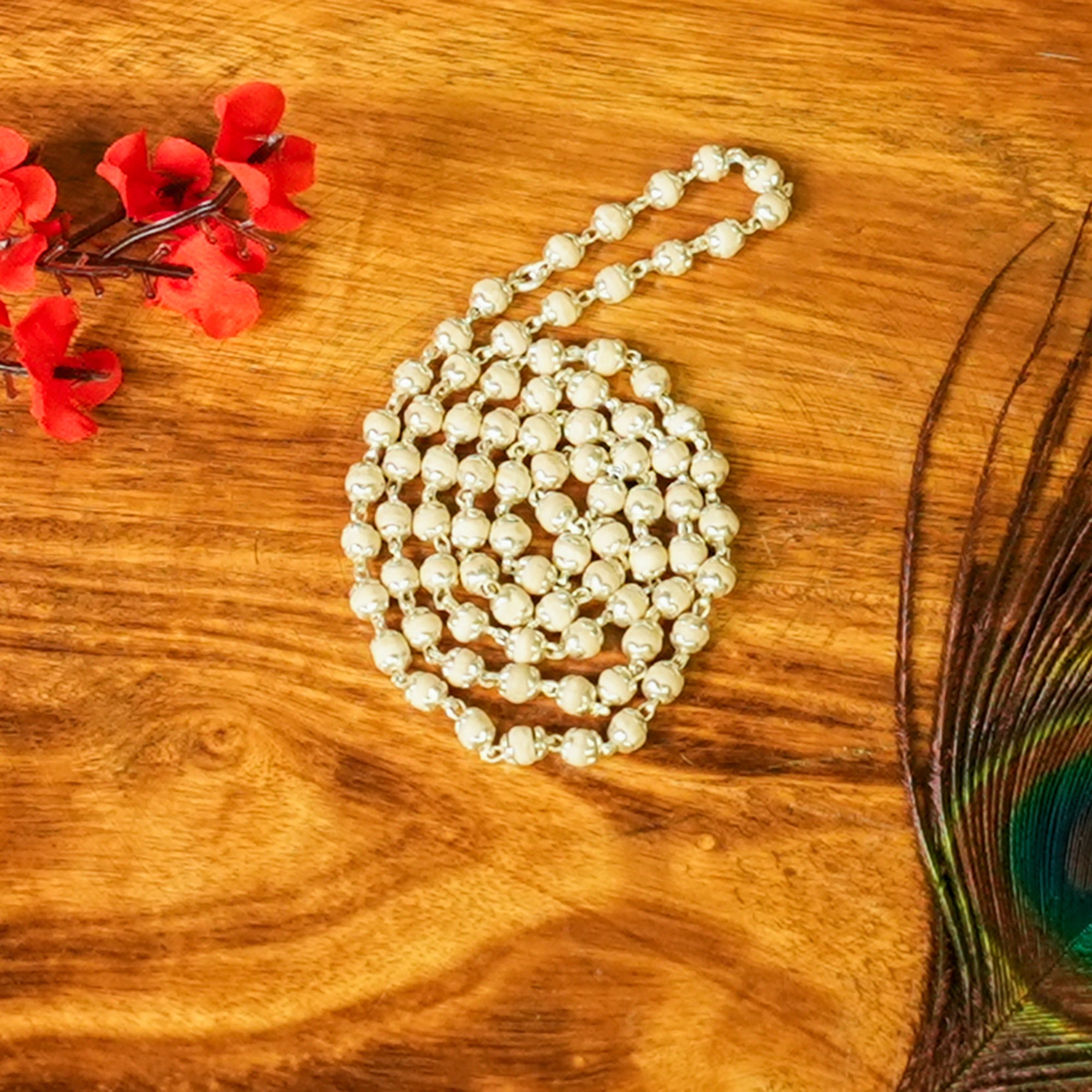 Tulsi Mala Silver Ultra Wide – for Japa