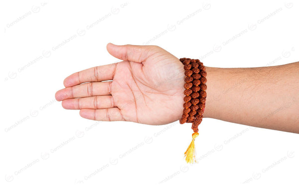 5 Mukhi Rudraksha Mala – 108+1 Beads, for Japa