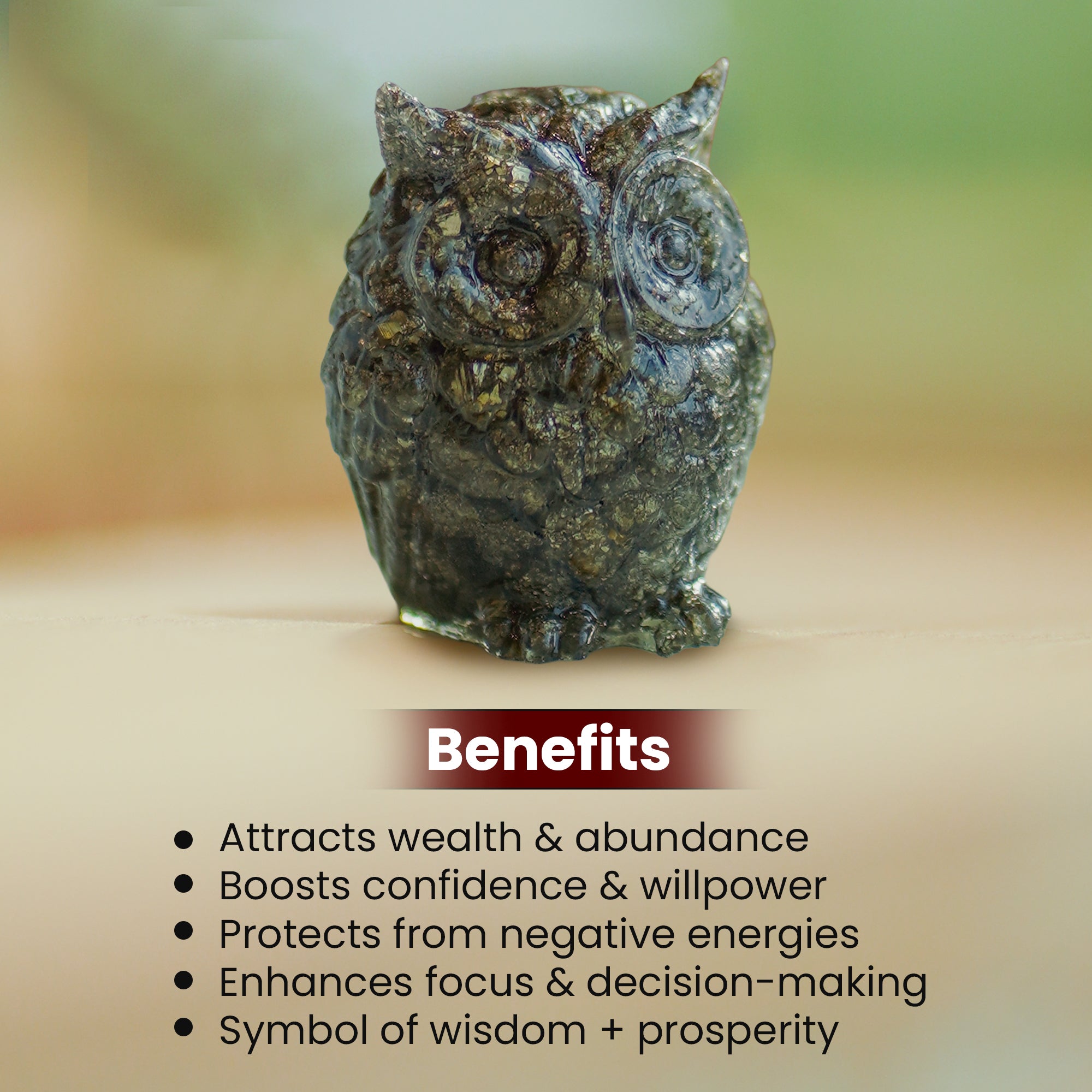 Pyrite Owl – for Wealth, Wisdom & Protection
