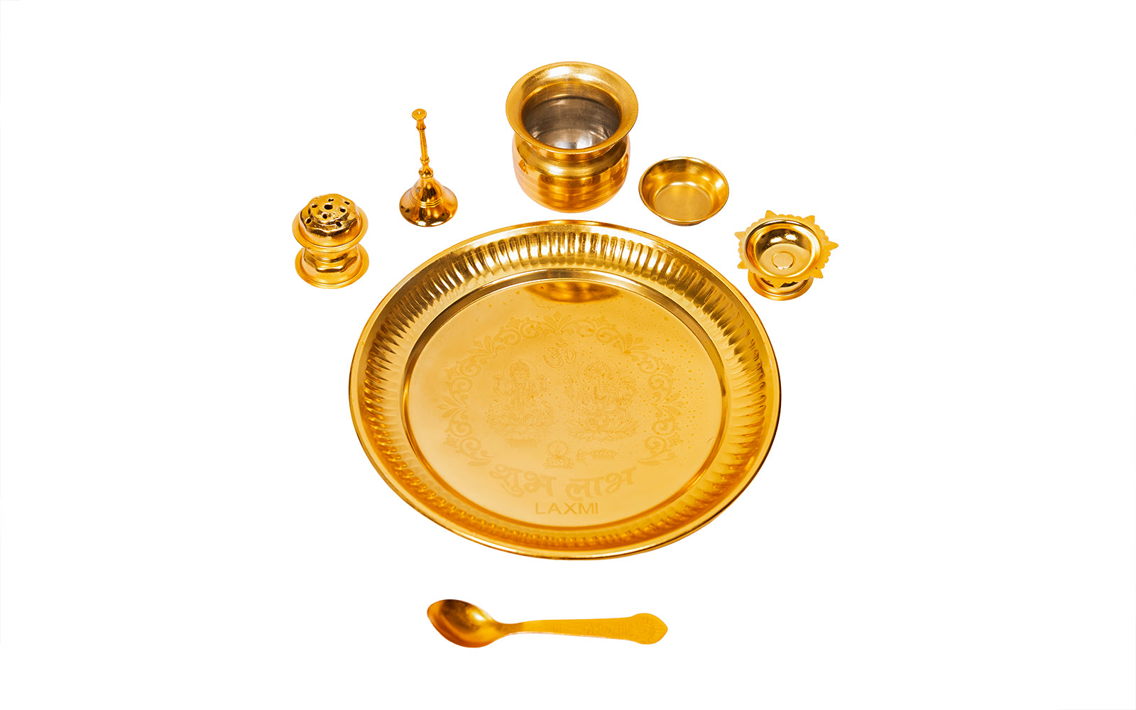 Premium Pooja Thali Set with Royal Red Velvet Box