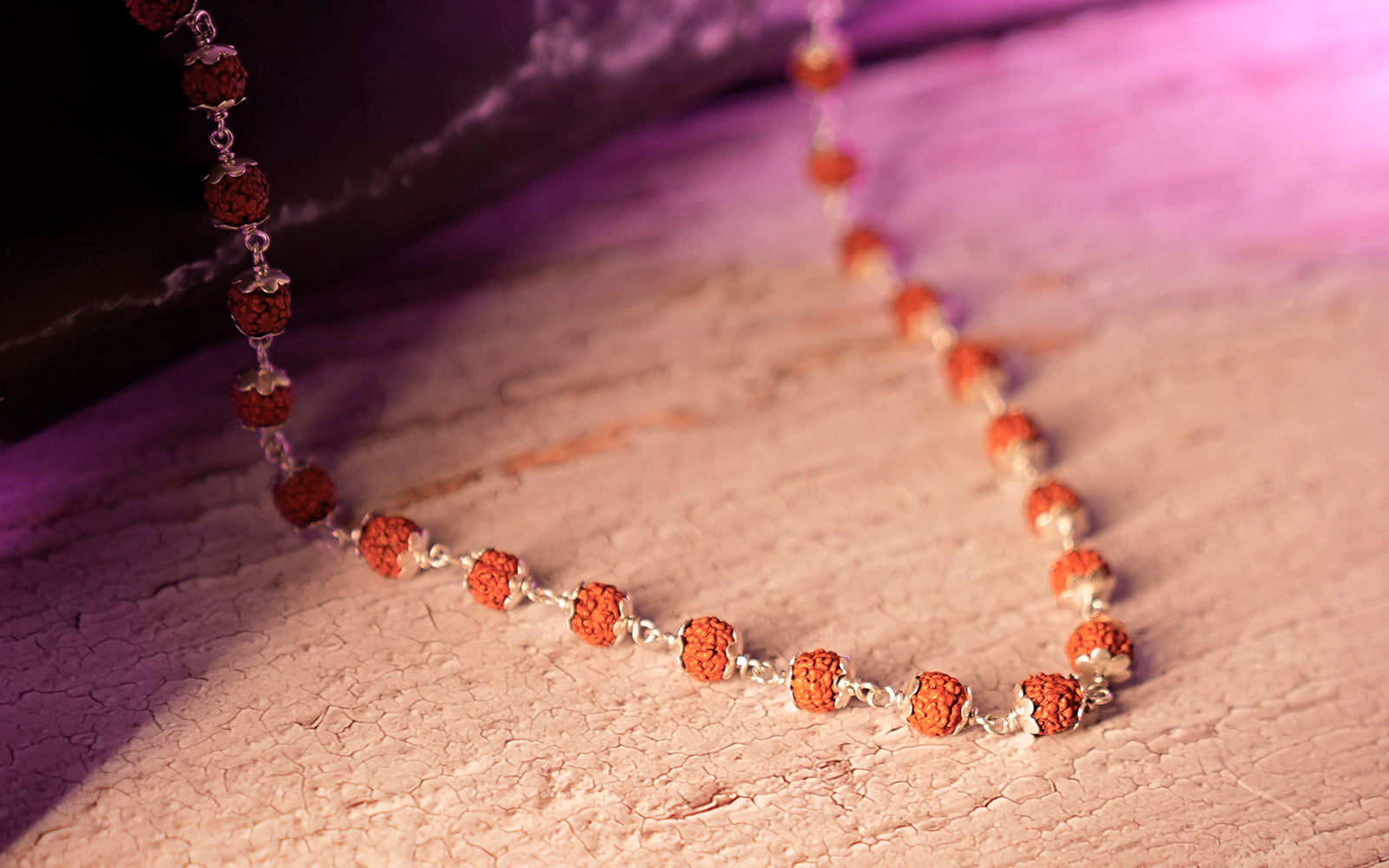 5 Mukhi Silver Rudraksha Mala