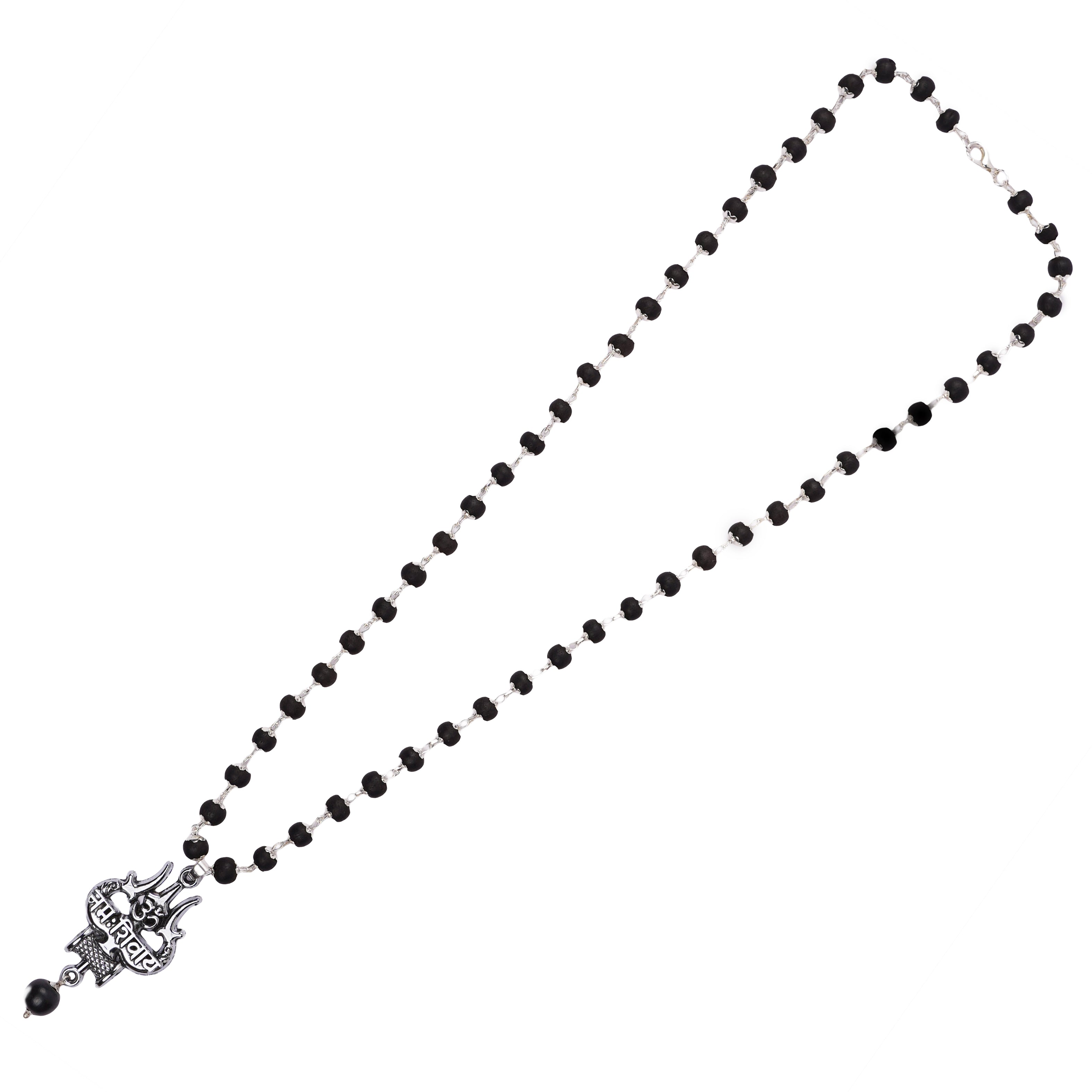 Original Shiv Trishul Karungali Mala (Silver)