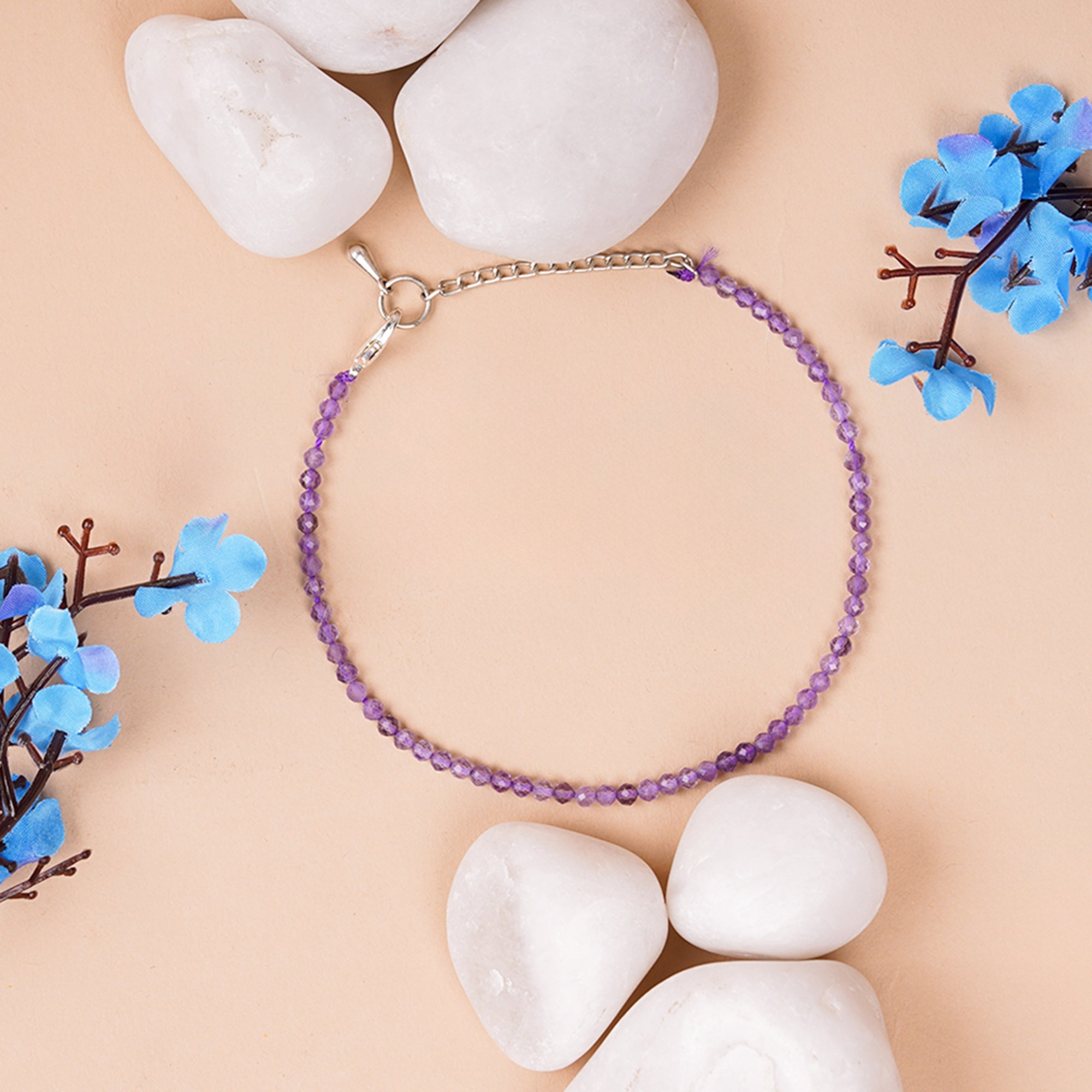 Amethyst Anklet – for Calm & Balance