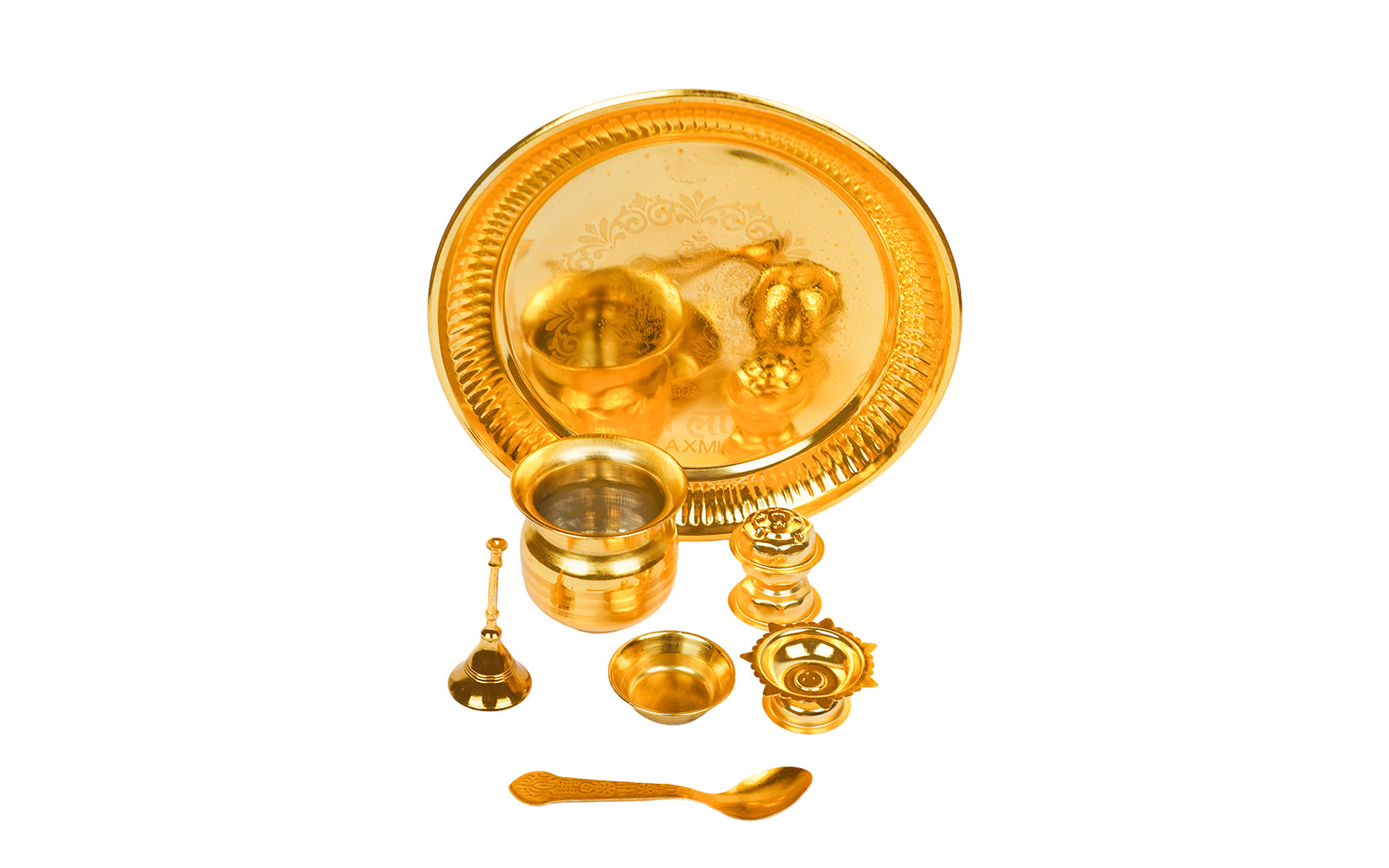 Premium Pooja Thali Set with Royal Red Velvet Box