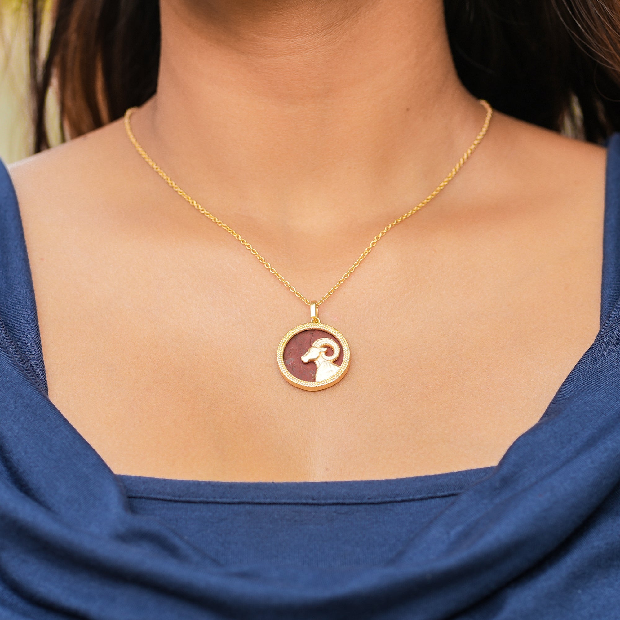 Aries Red Jasper Pendant