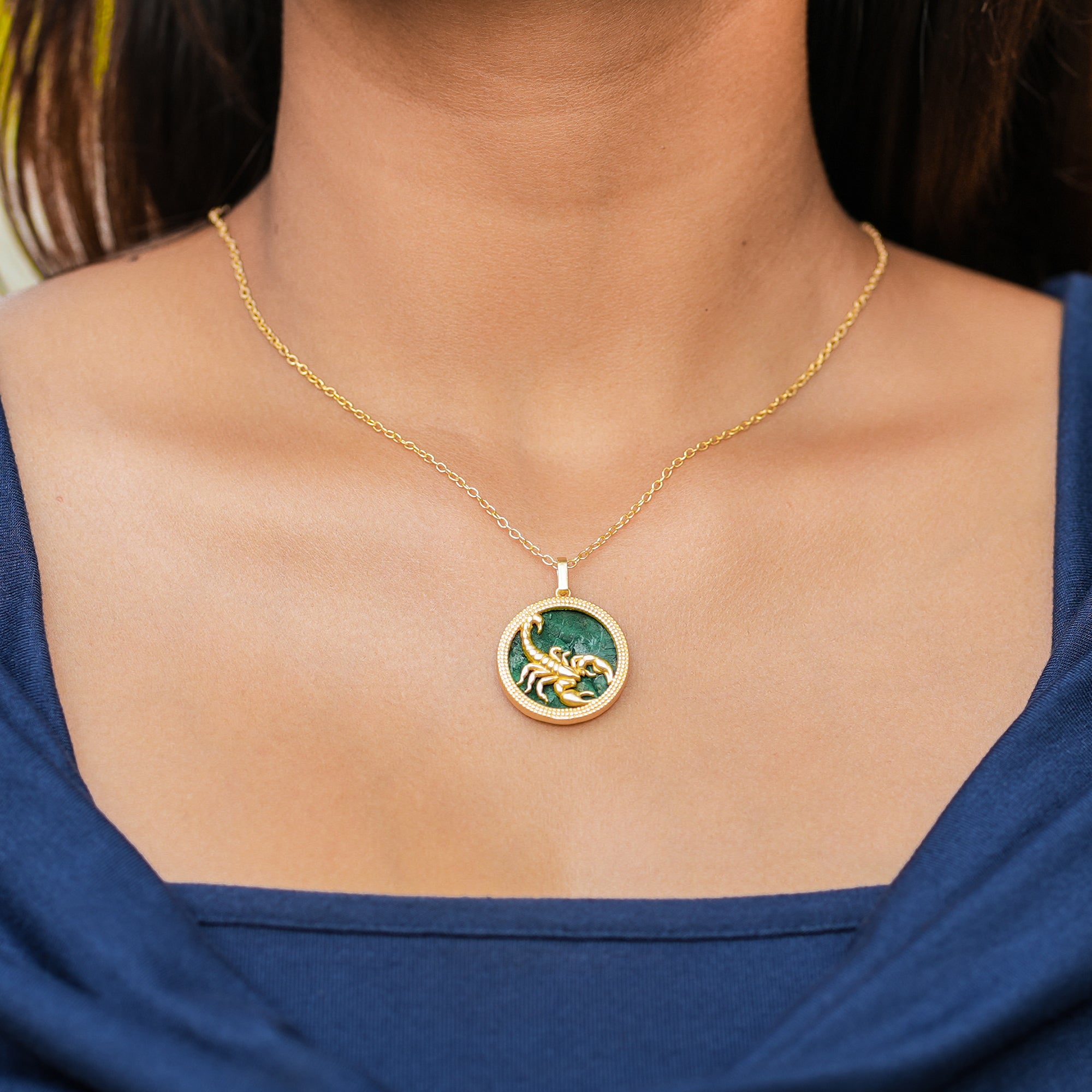 Scorpio Malachite Pendant
