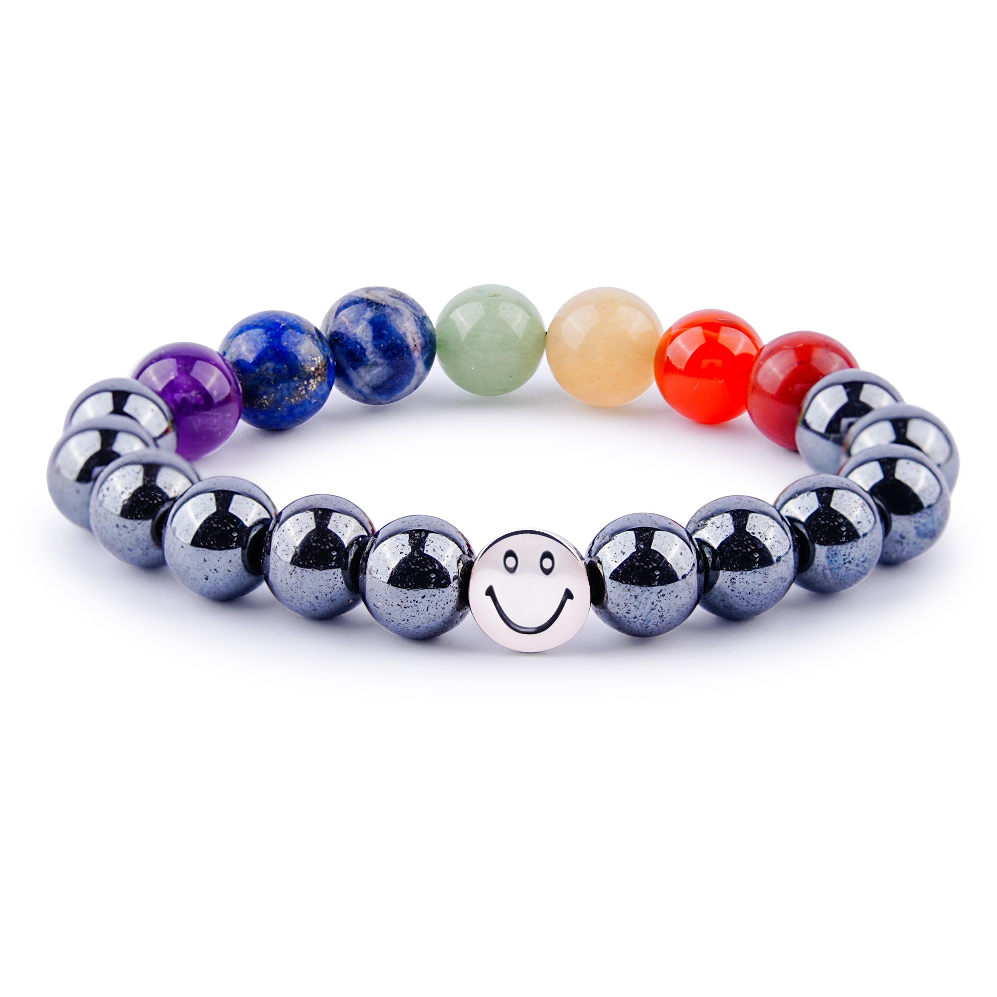 Smile Bracelet - 7 Chakra with Hematite