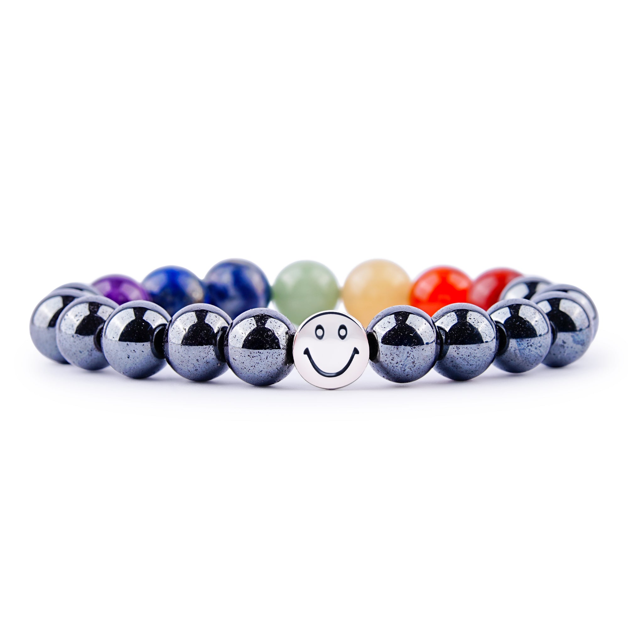 Smile Bracelet - 7 Chakra with Hematite