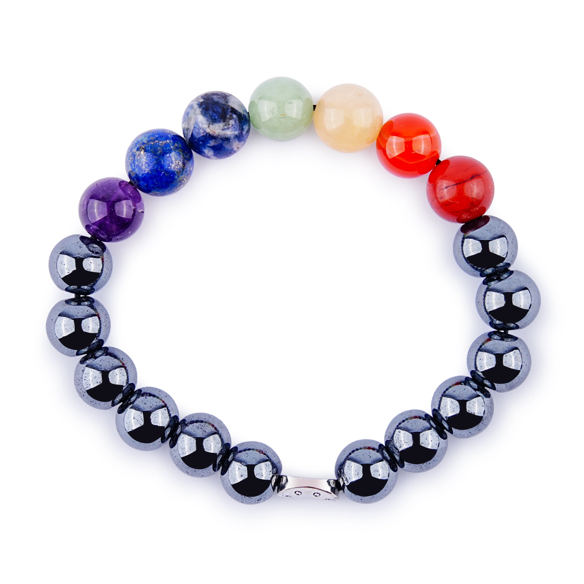 Smile Bracelet - 7 Chakra with Hematite