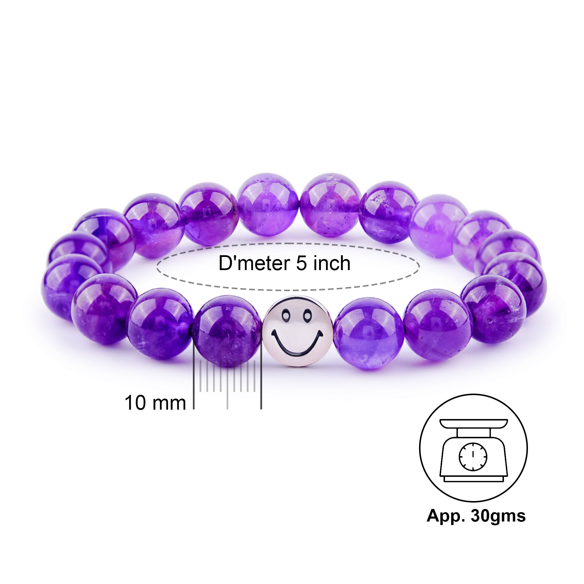 Smile Bracelet - Energized Amethyst