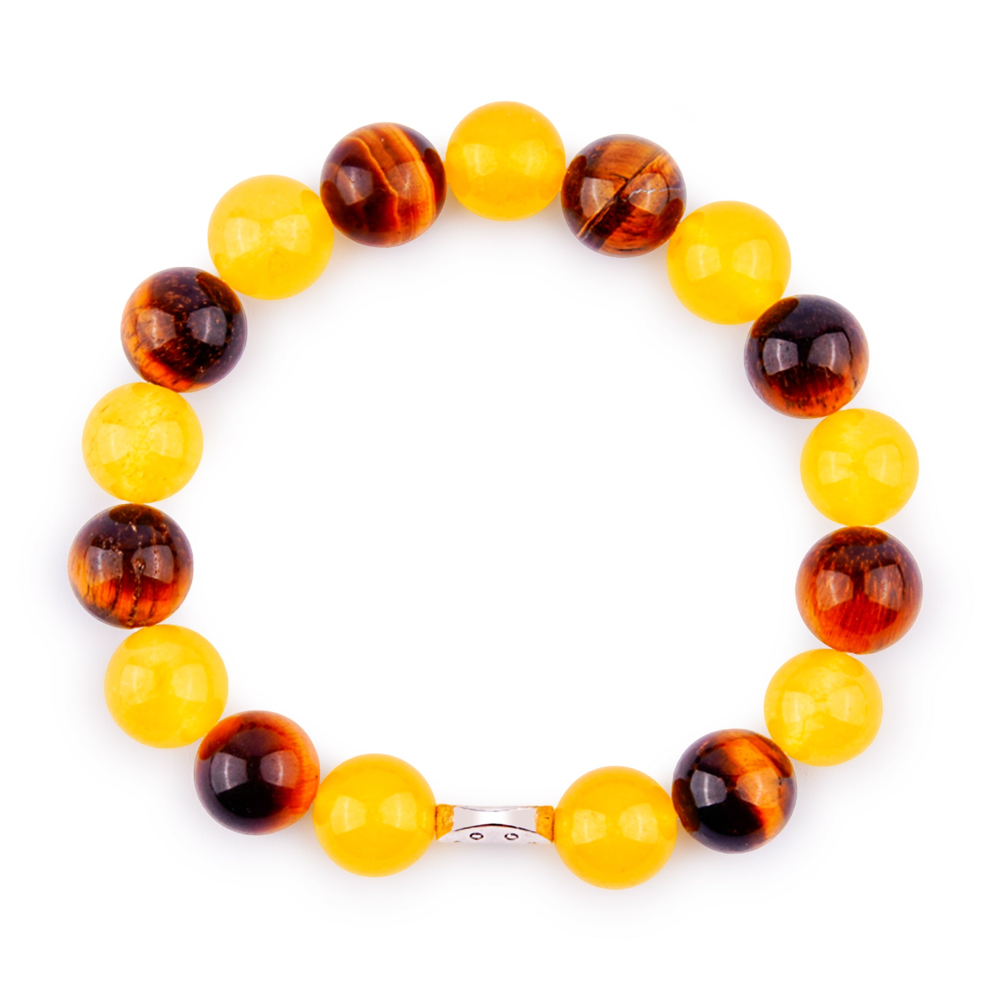 Smile Bracelet - Tiger Eye & Yellow Jade Combination