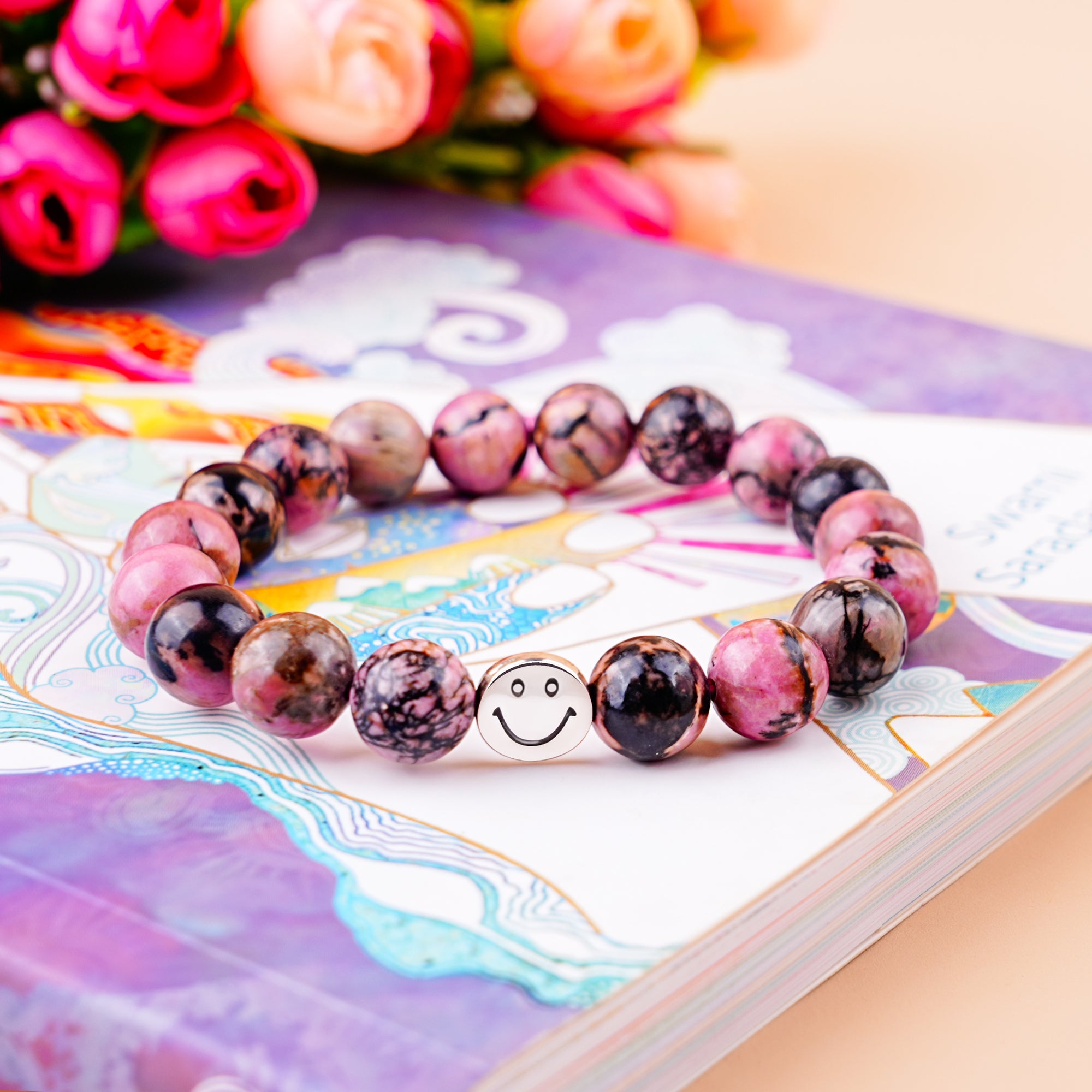 Smile Bracelet - Rhodonite