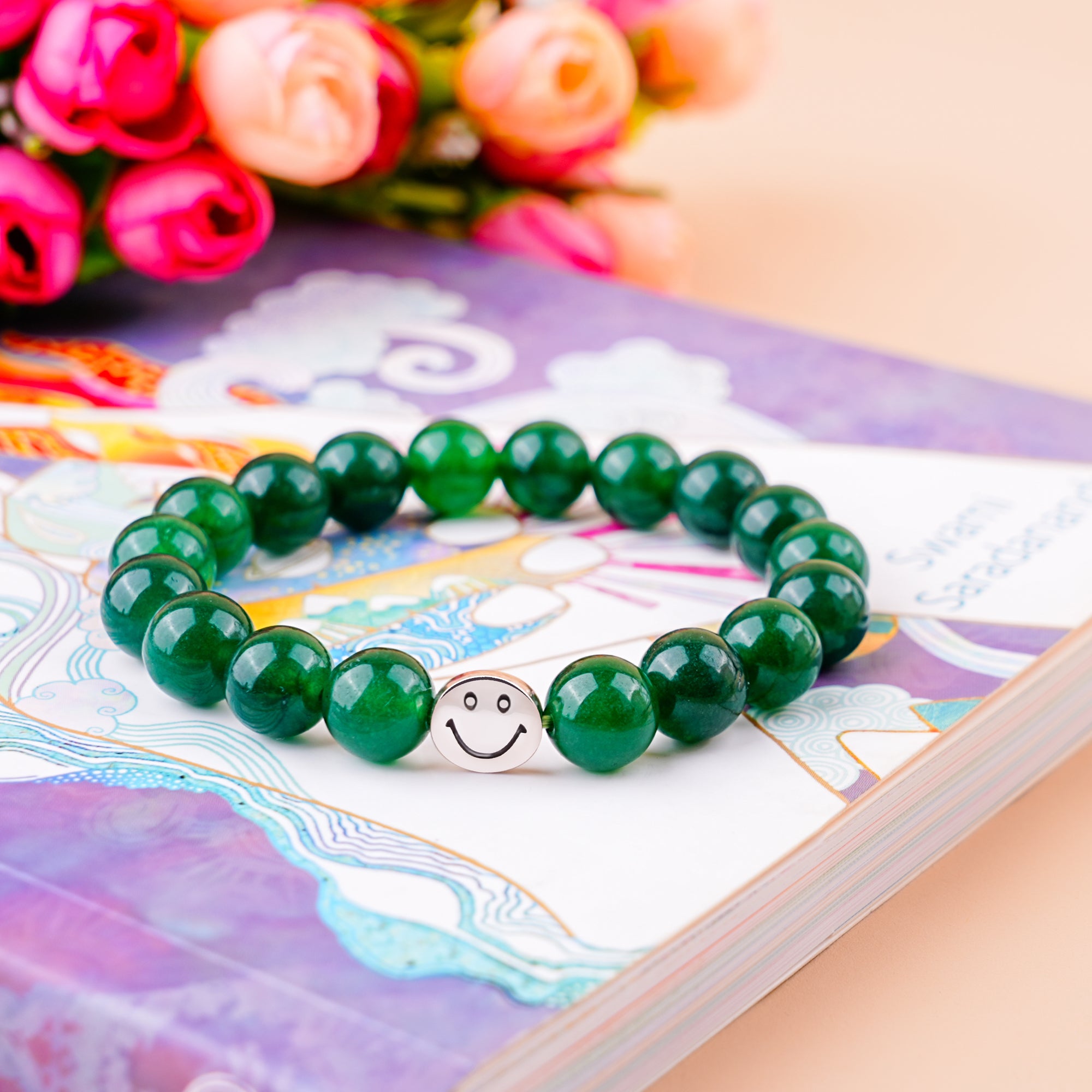 Smile Bracelet - Green Jade