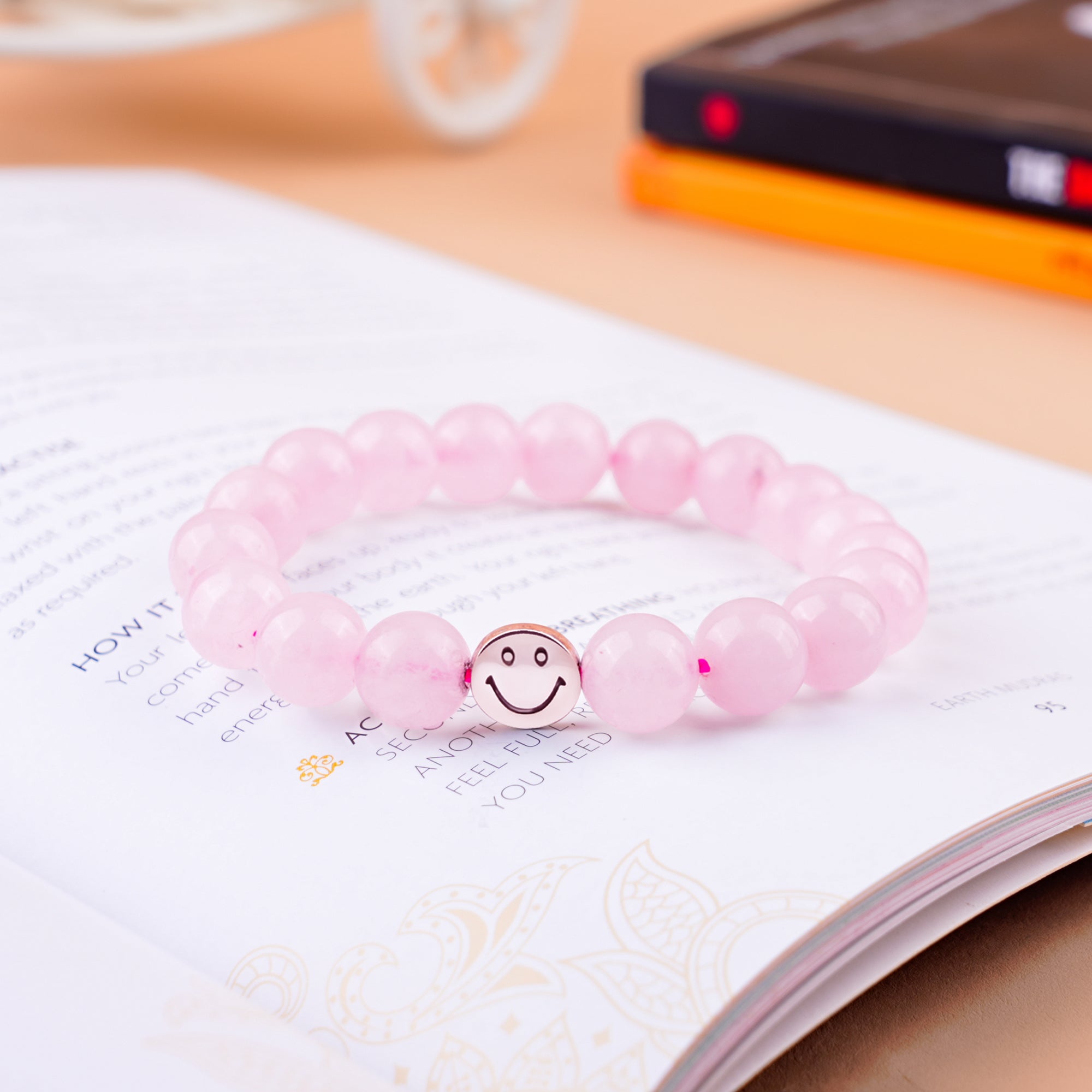 Smile Bracelet - Rose Quartz