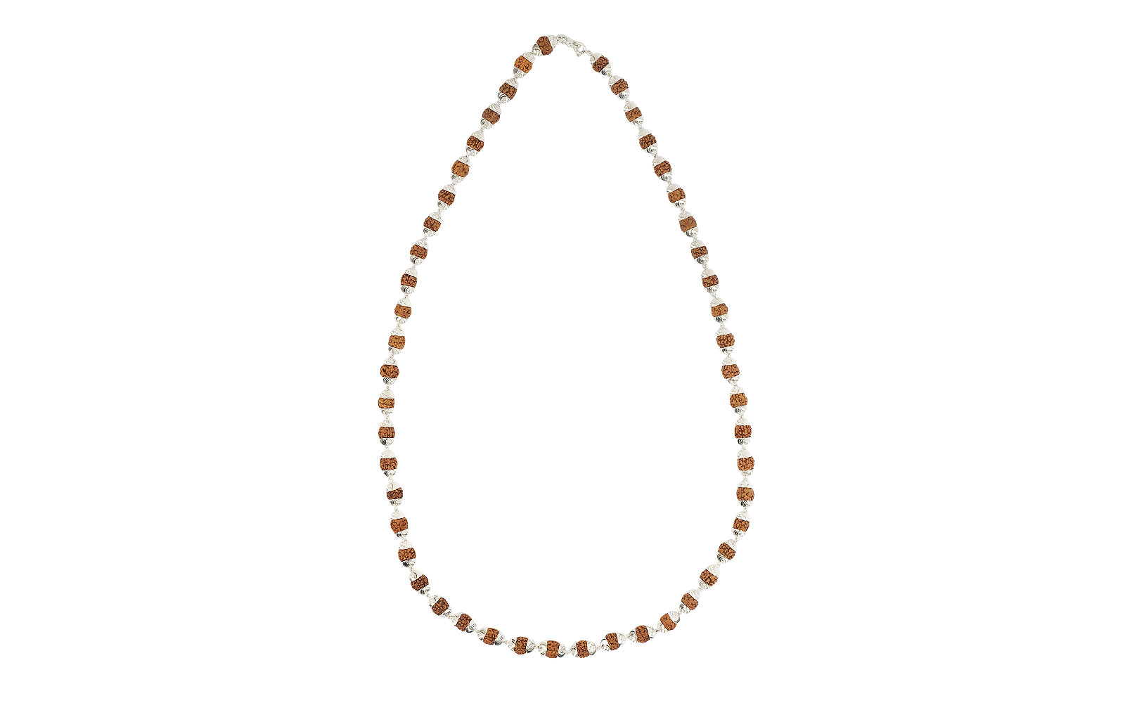 5 Mukhi Silver Rudraksha Mala