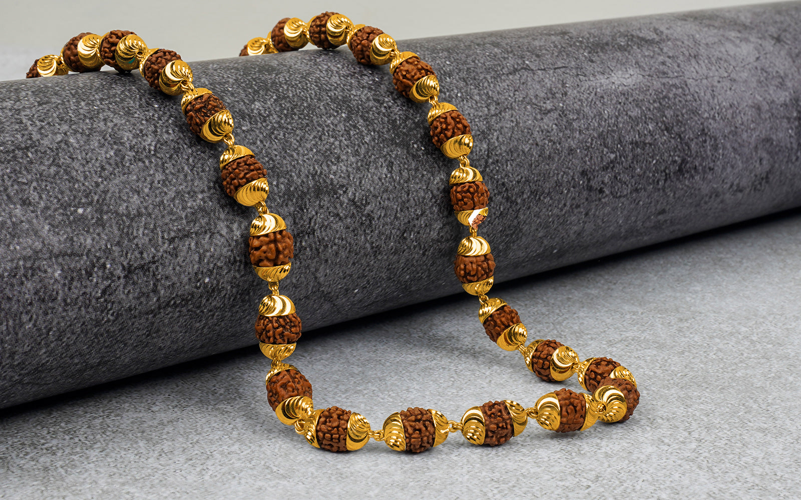 5 Mukhi Gold Rudraksha Mala