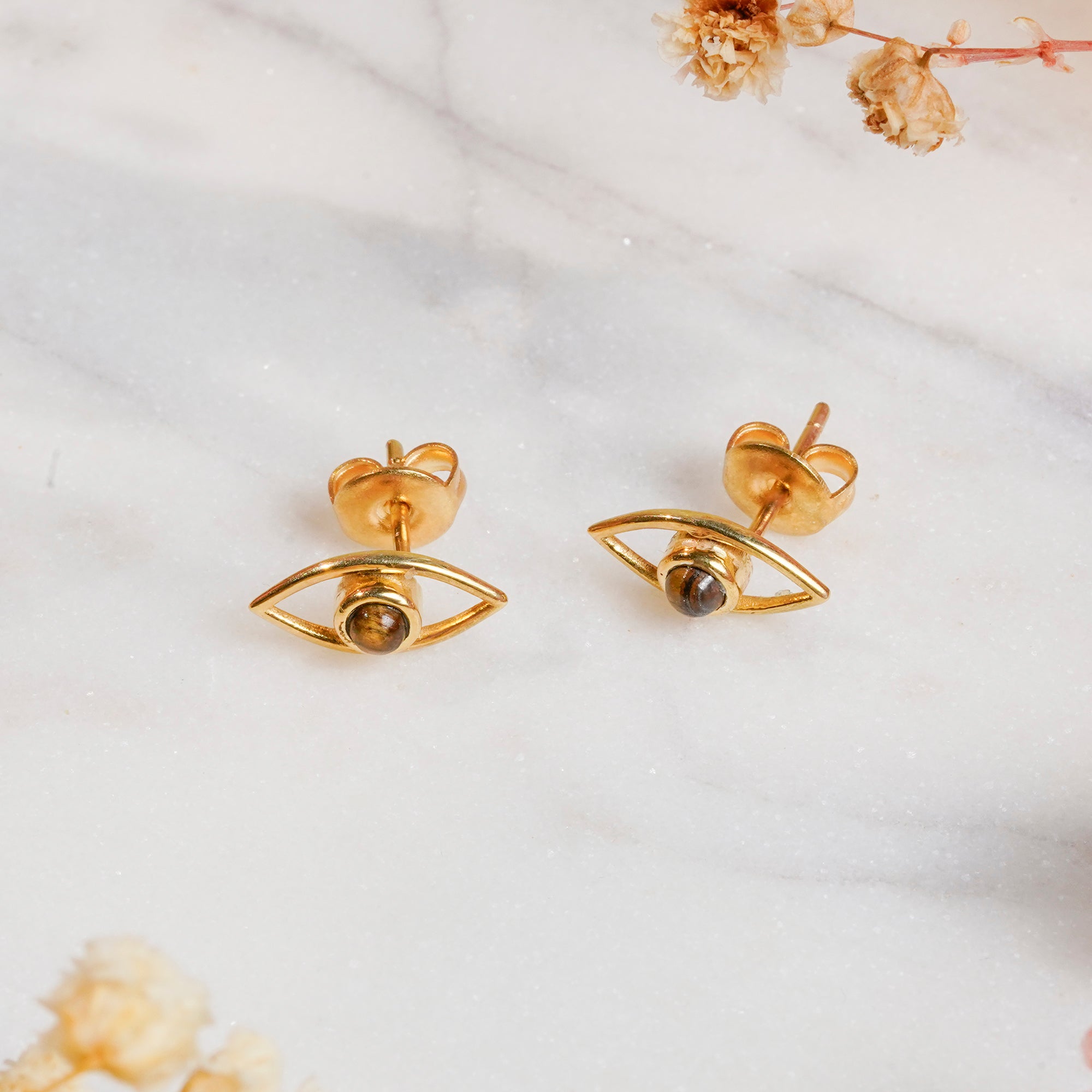 Tiger Eye Protection Earrings  | Everyday Protection Jewelry