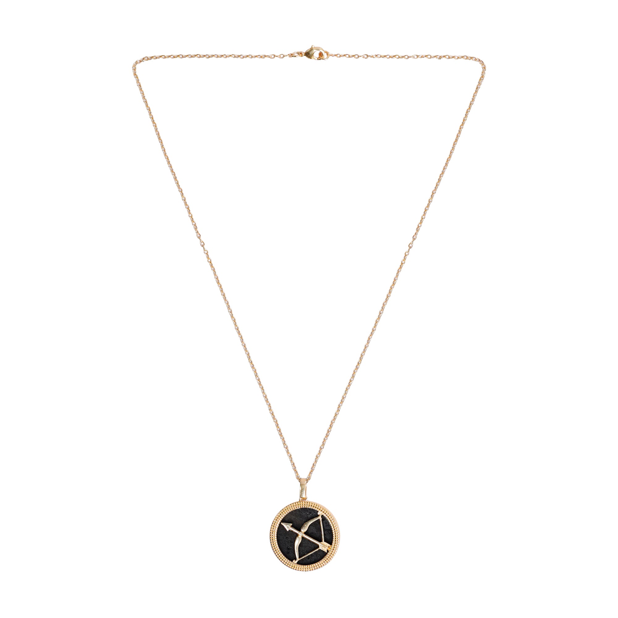 Sagittarius Black Obsidian Pendant