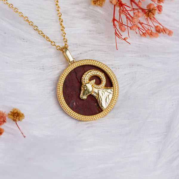 Aries Red Jasper Pendant