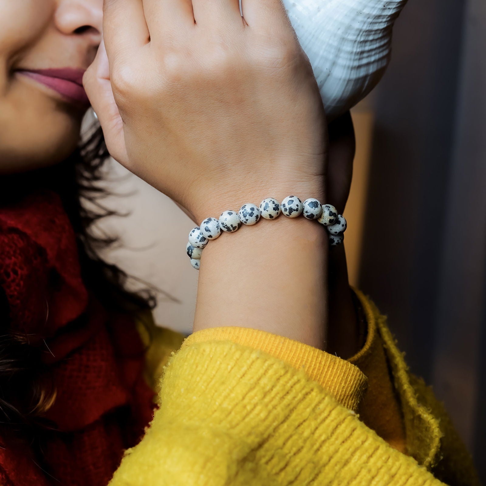 Dalmatian Jasper Bracelet - Gemsmantra