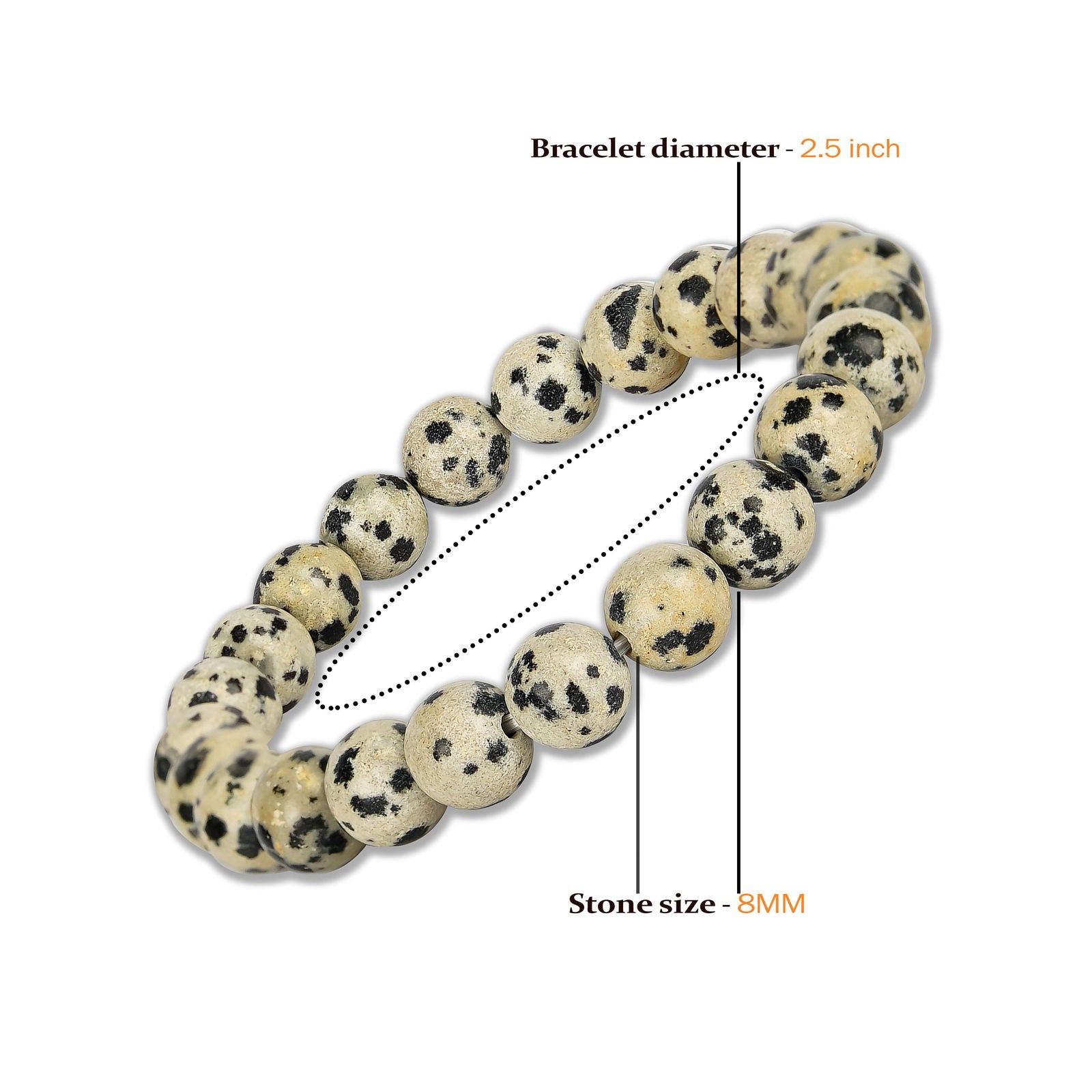 Dalmatian Jasper Bracelet - Gemsmantra