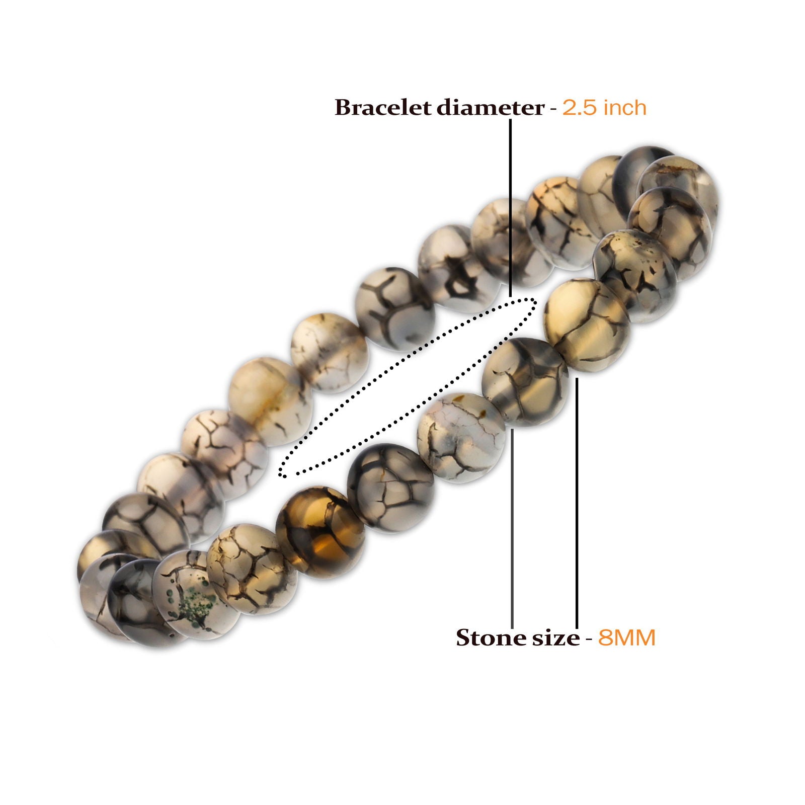 Dragon Vein Agate Bracelet - Gemsmantra