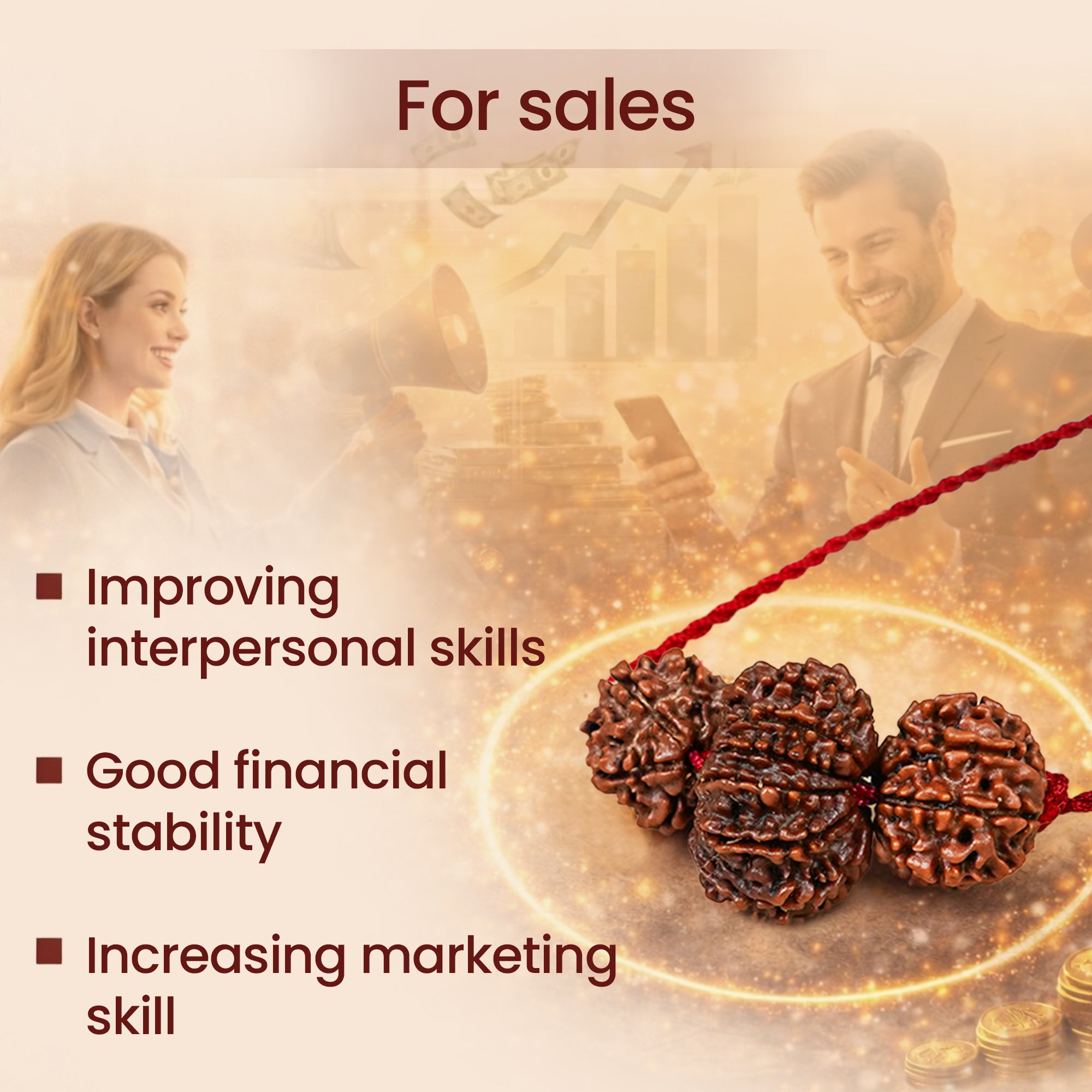 Sales Siddhi Kavach – 7, 8 & 13 Mukhi Rudraksha