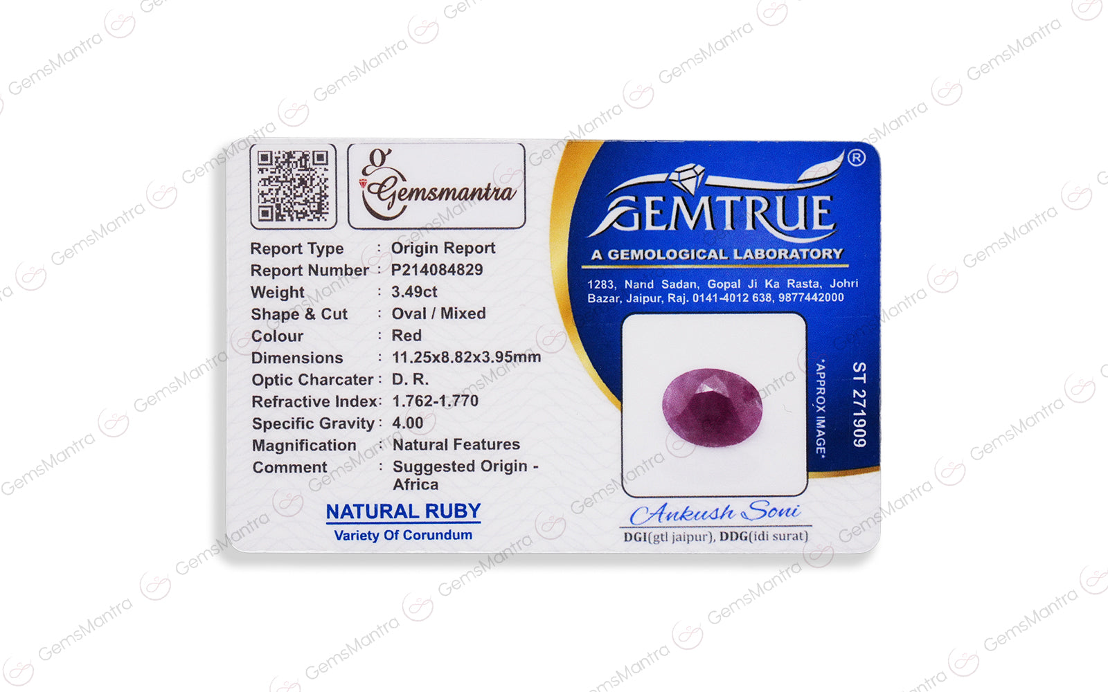 Ruby - 3.49 Carats