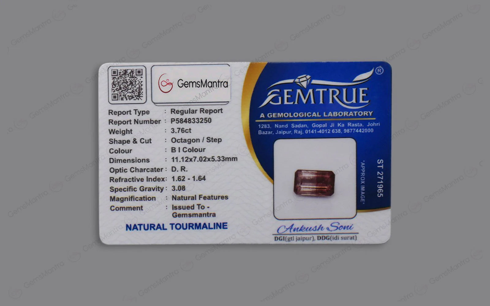 Bi Color Tourmaline - 3.76 Carats