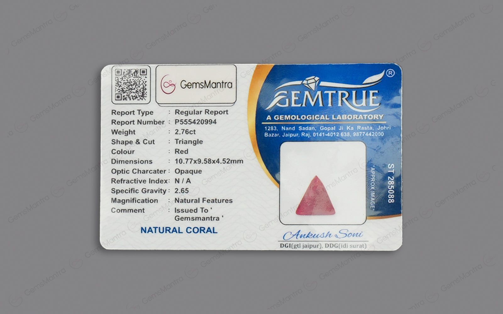 Red Coral - 2.76 Carats