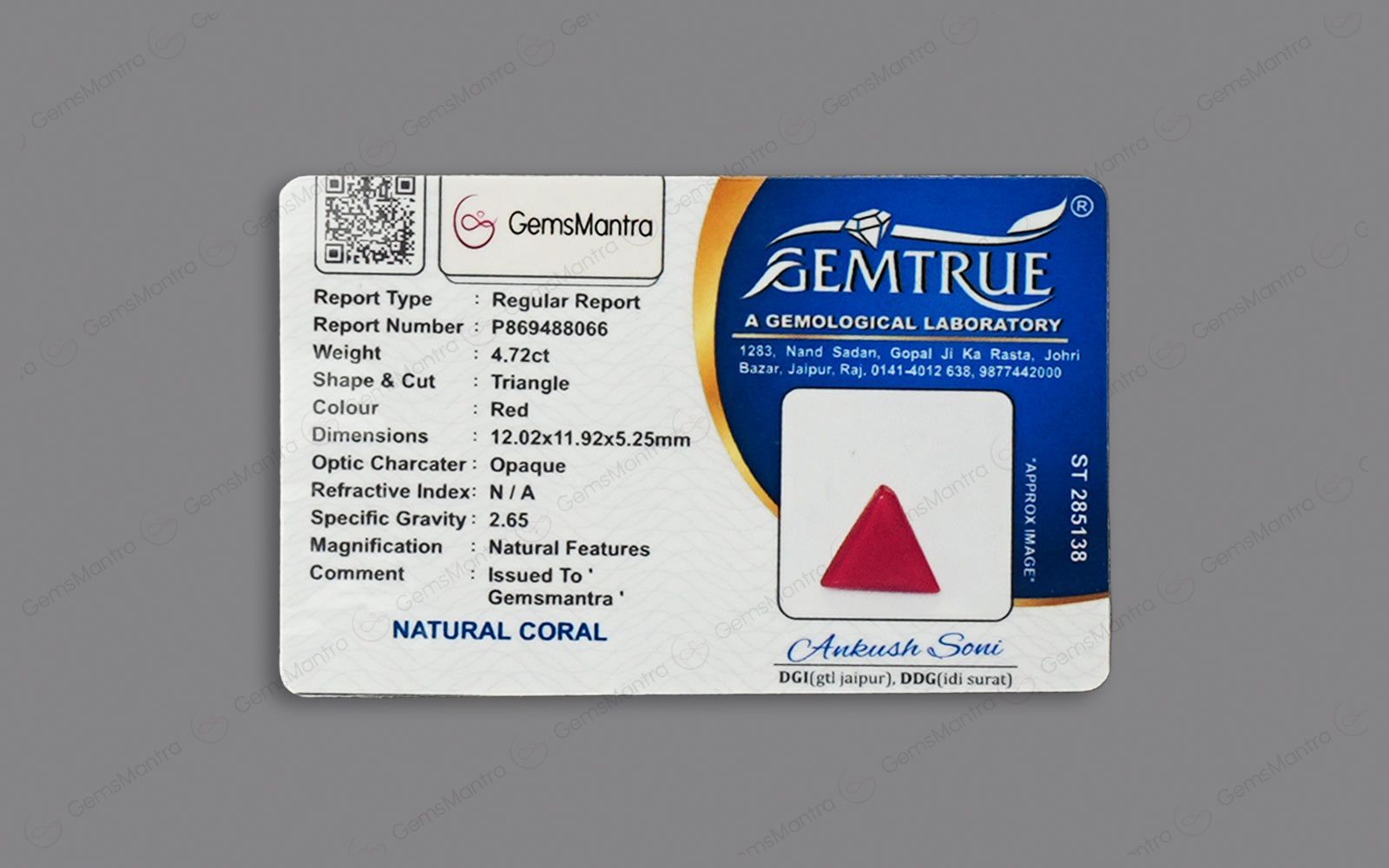 Red Coral - 4.72 Carats