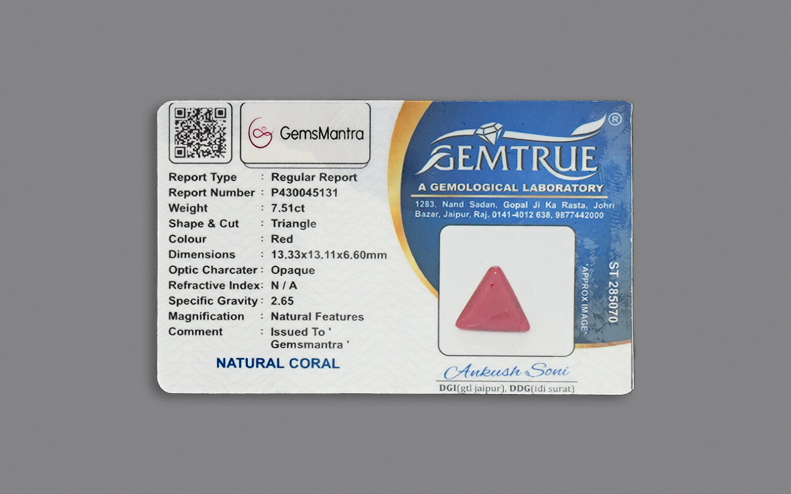 Red Coral - 7.51 Carats