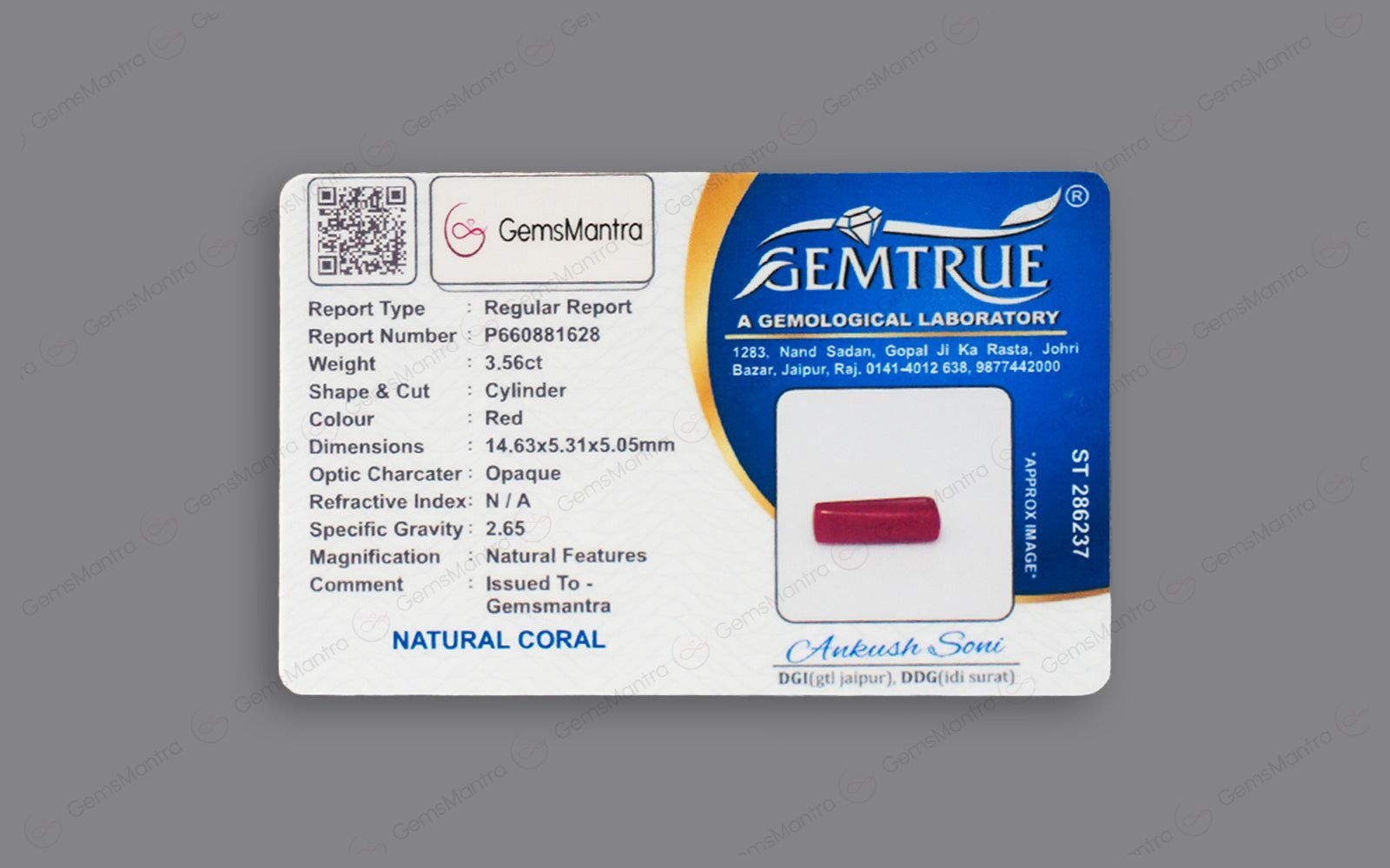Red Coral - 3.56 Carats