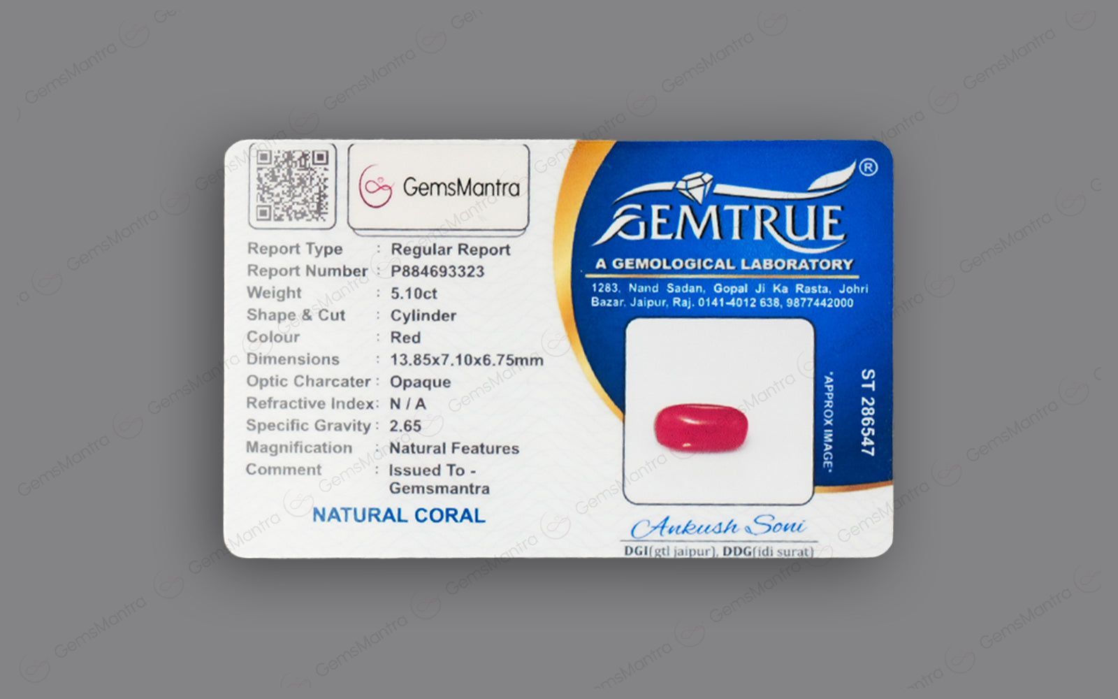 Red Coral - 5.1 Carats