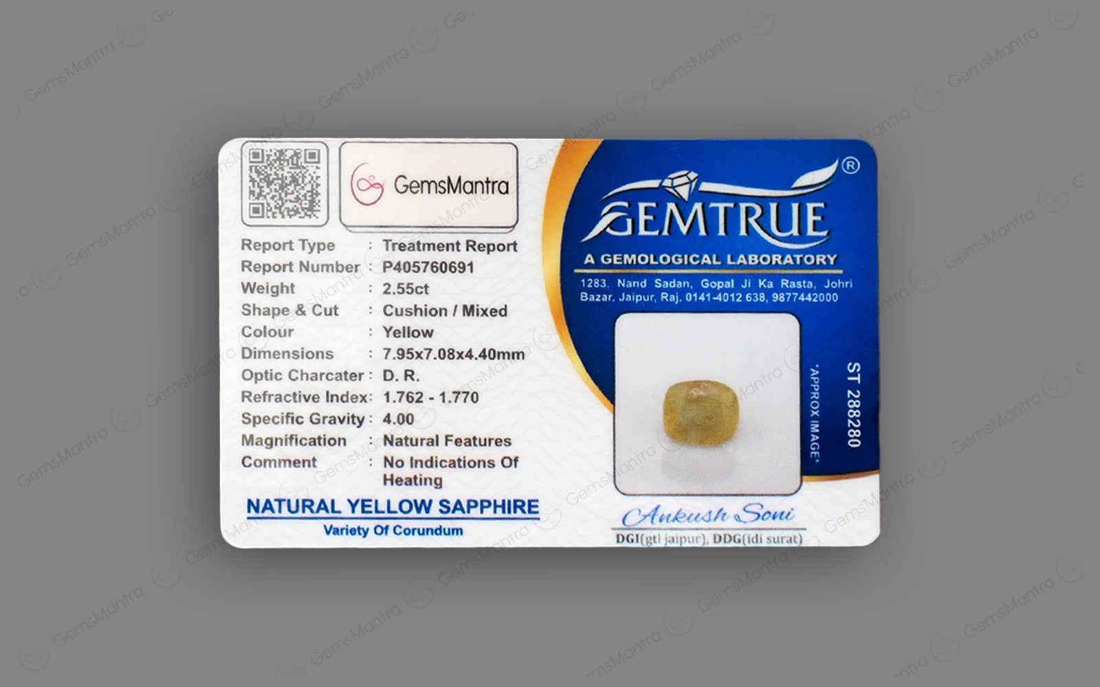 Yellow Sapphire - 2.55 Carats