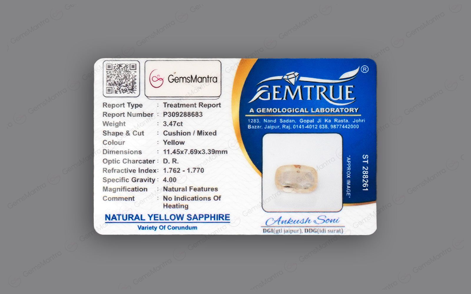 Yellow Sapphire - 3.47 Carats