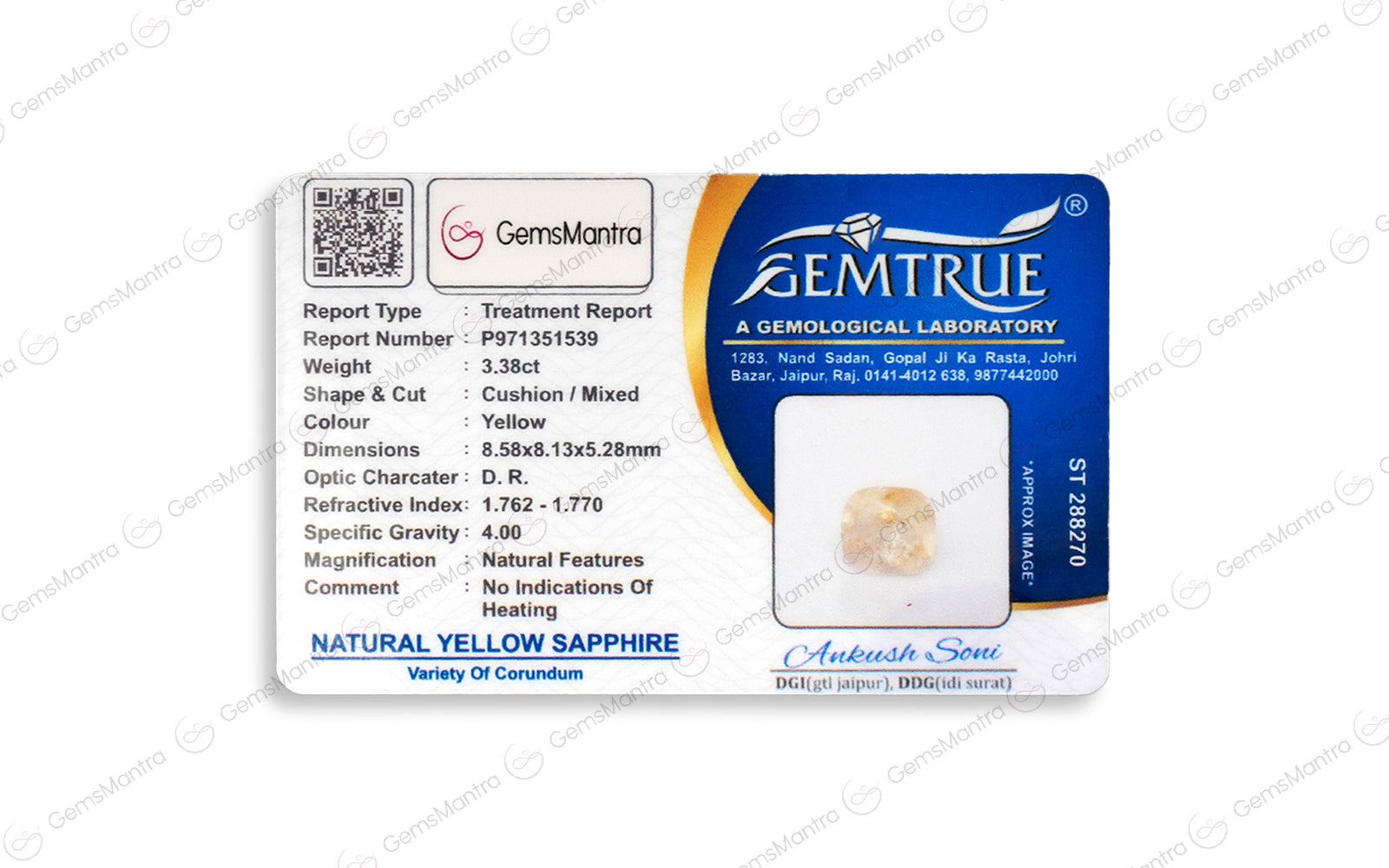 Yellow Sapphire - 3.38 Carats