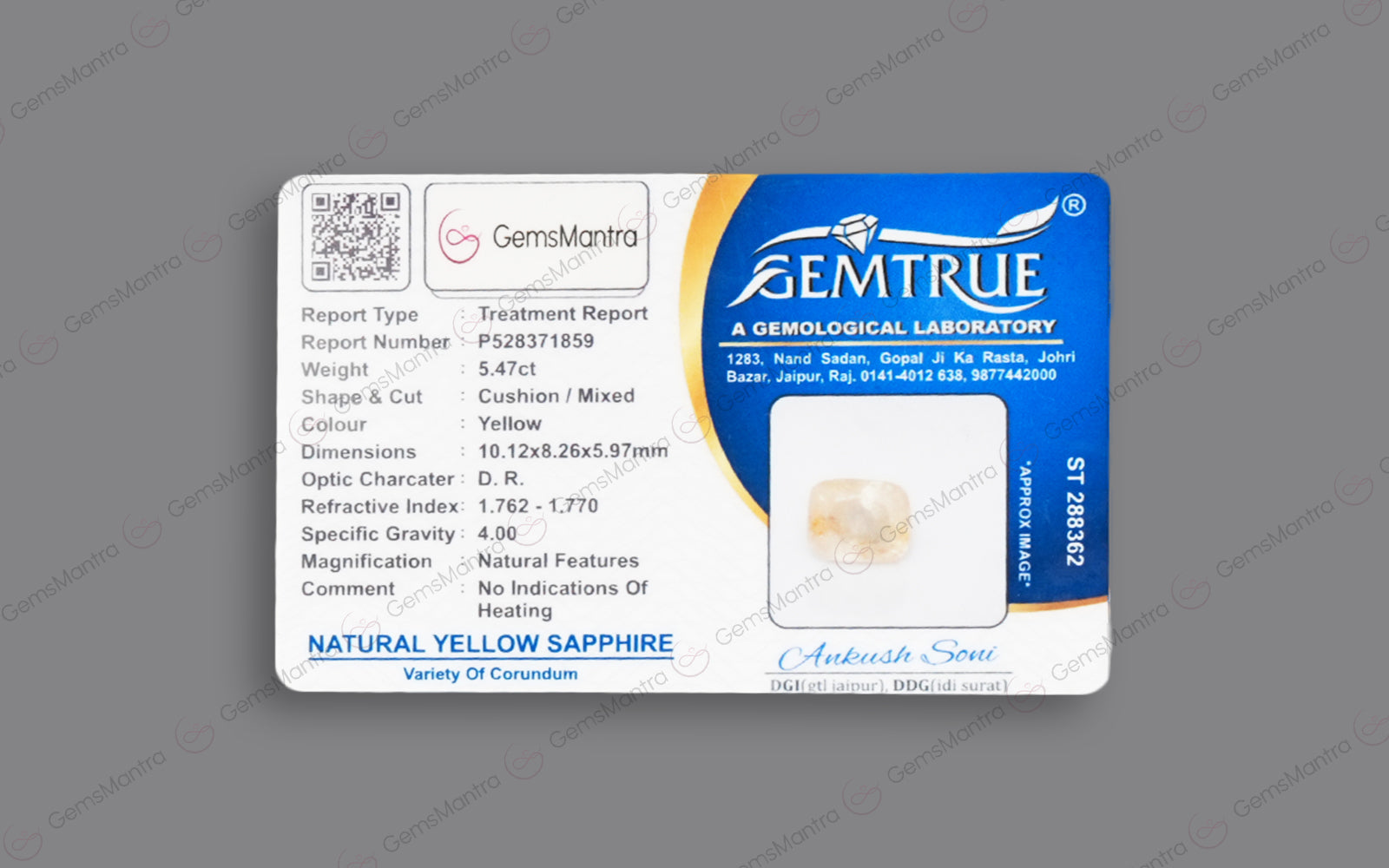 Yellow Sapphire - 5.47 Carats