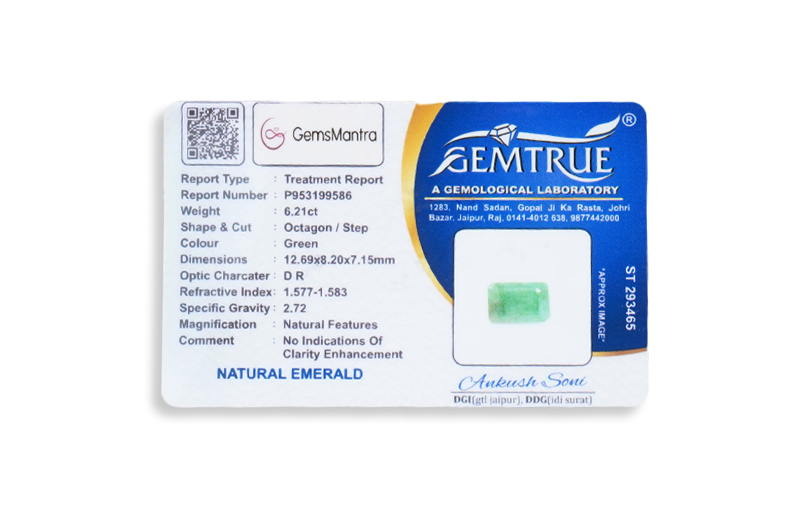Emerald - 6.21 Carats