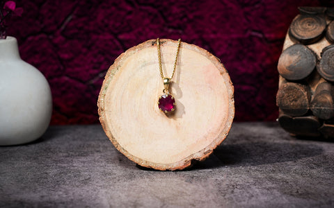 Glass Filled Ruby Pendant – 8.37 Carat / 9.2 Ratti [GM02702]