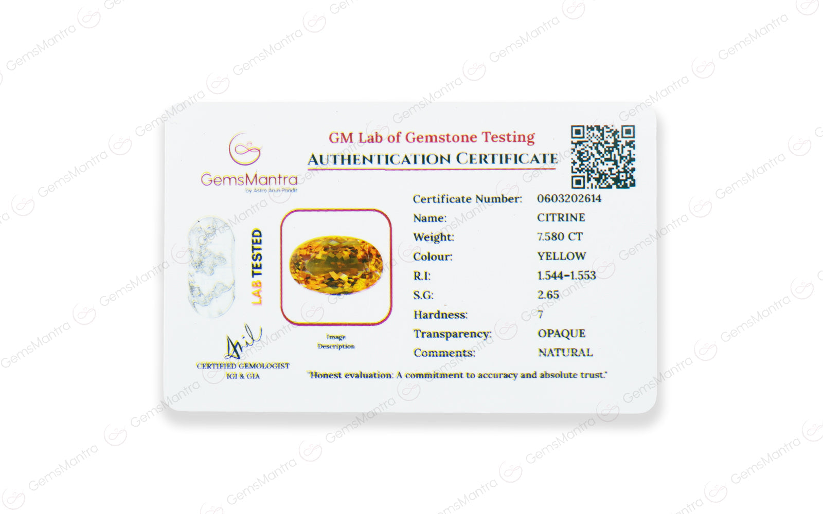 Citrine - 7.58 Carats