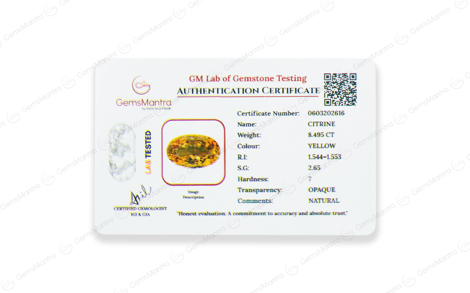 Citrine - 8.5 Carats