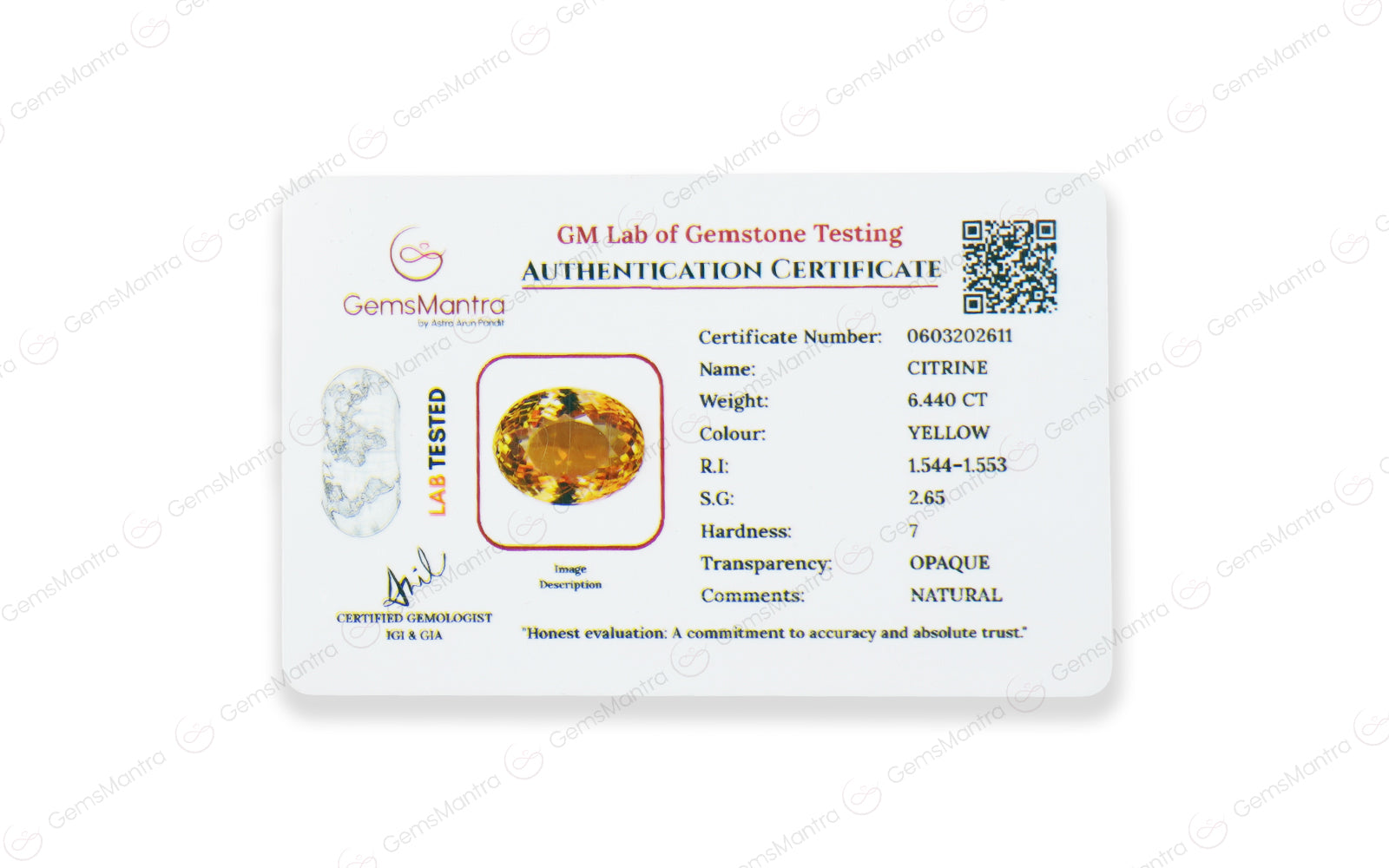 Citrine - 6.44 Carats