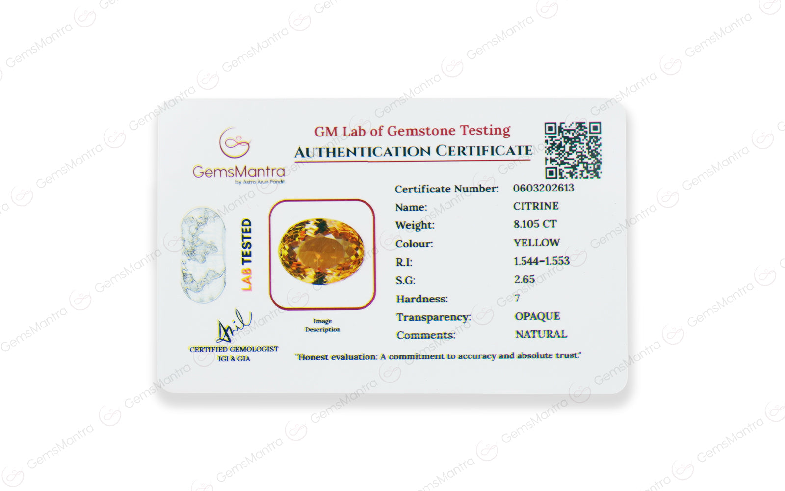 Citrine - 8.11 Carats