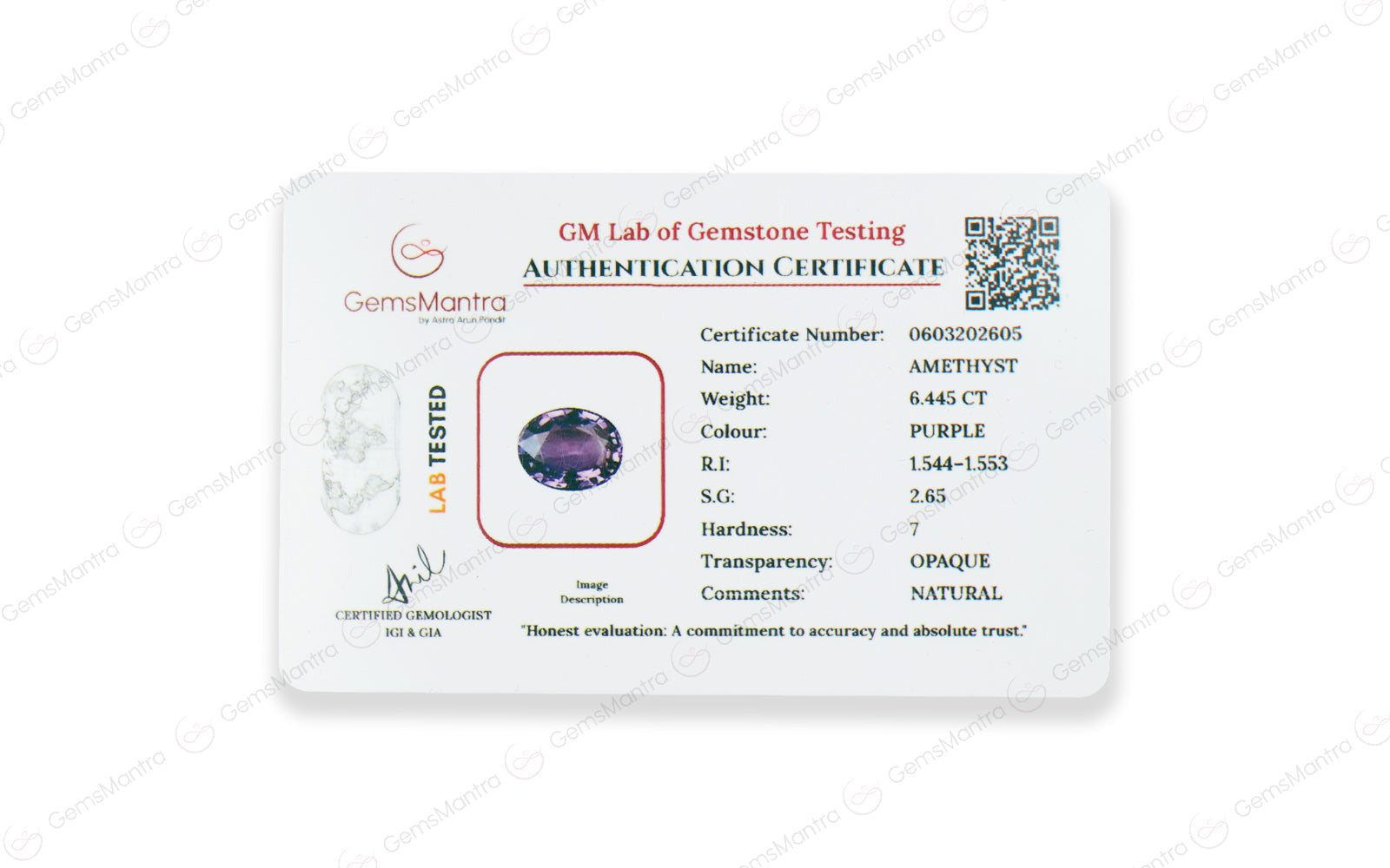 Amethyst - 6.45 Carats