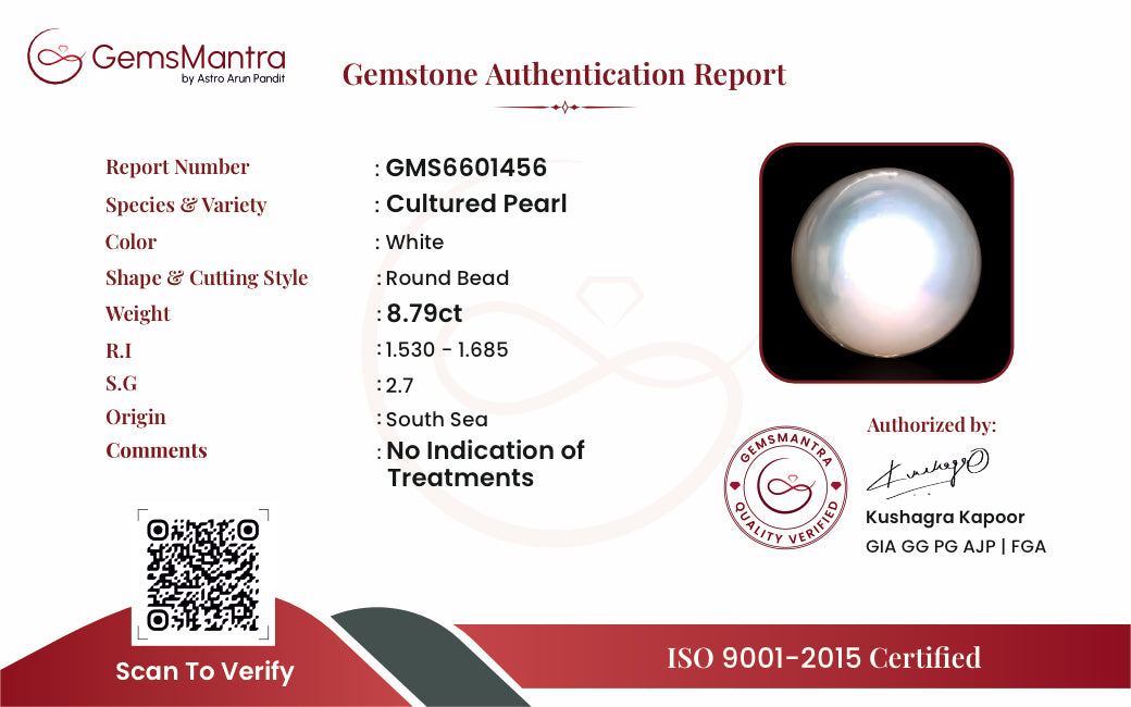 Pearl (Moti) – 8.79 Carat / 9.7 Ratti [GM09406]