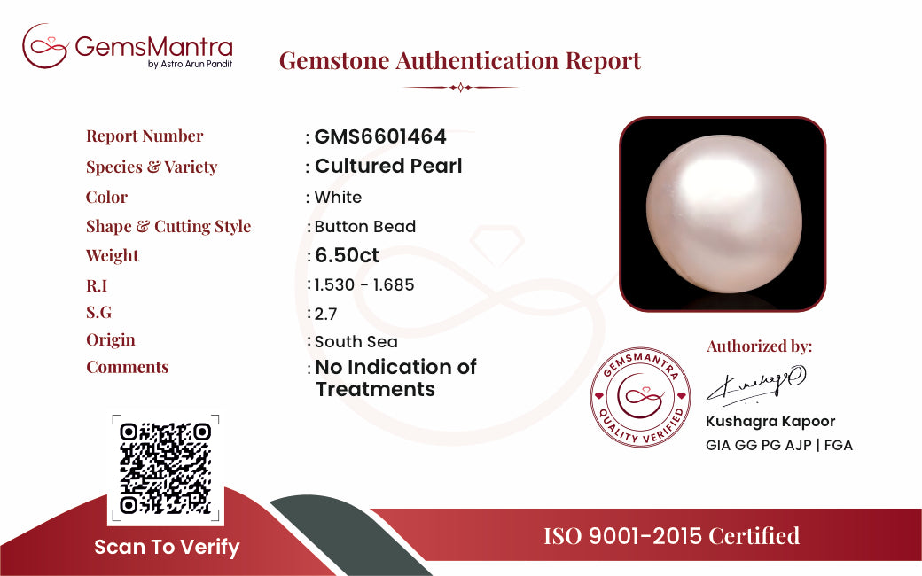 Pearl (Moti) – 6.5 Carat / 7.2 Ratti [GM09637]