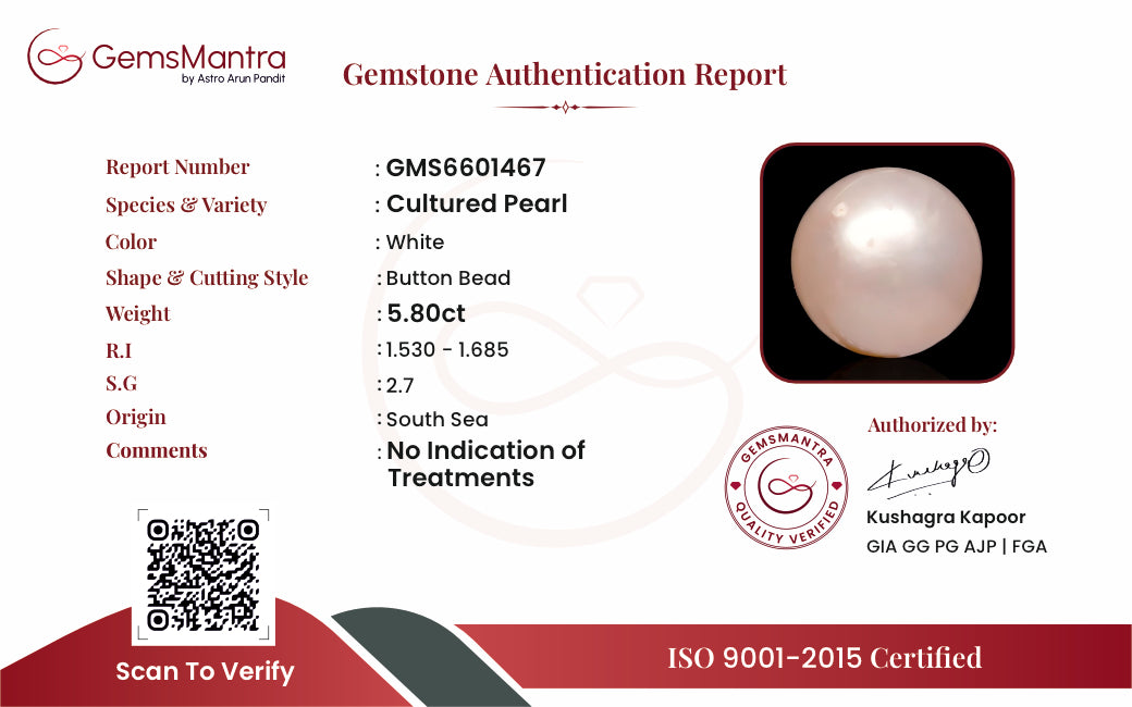 Pearl (Moti) – 5.8 Carat / 6.4 Ratti [GM09641]