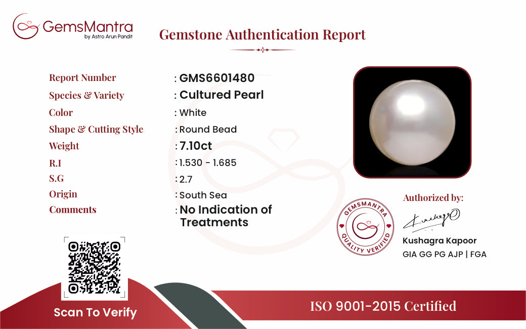 Pearl (Moti) – 7.1 Carat / 7.8 Ratti [GM09676]