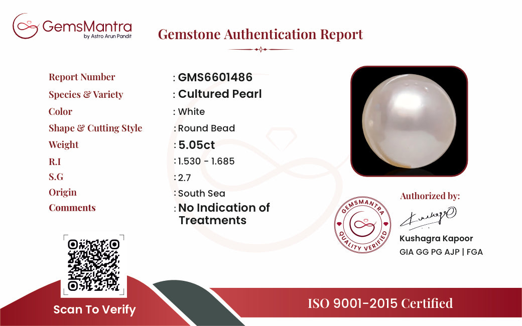 Pearl (Moti) – 5.05 Carat / 5.6 Ratti [GM09683]